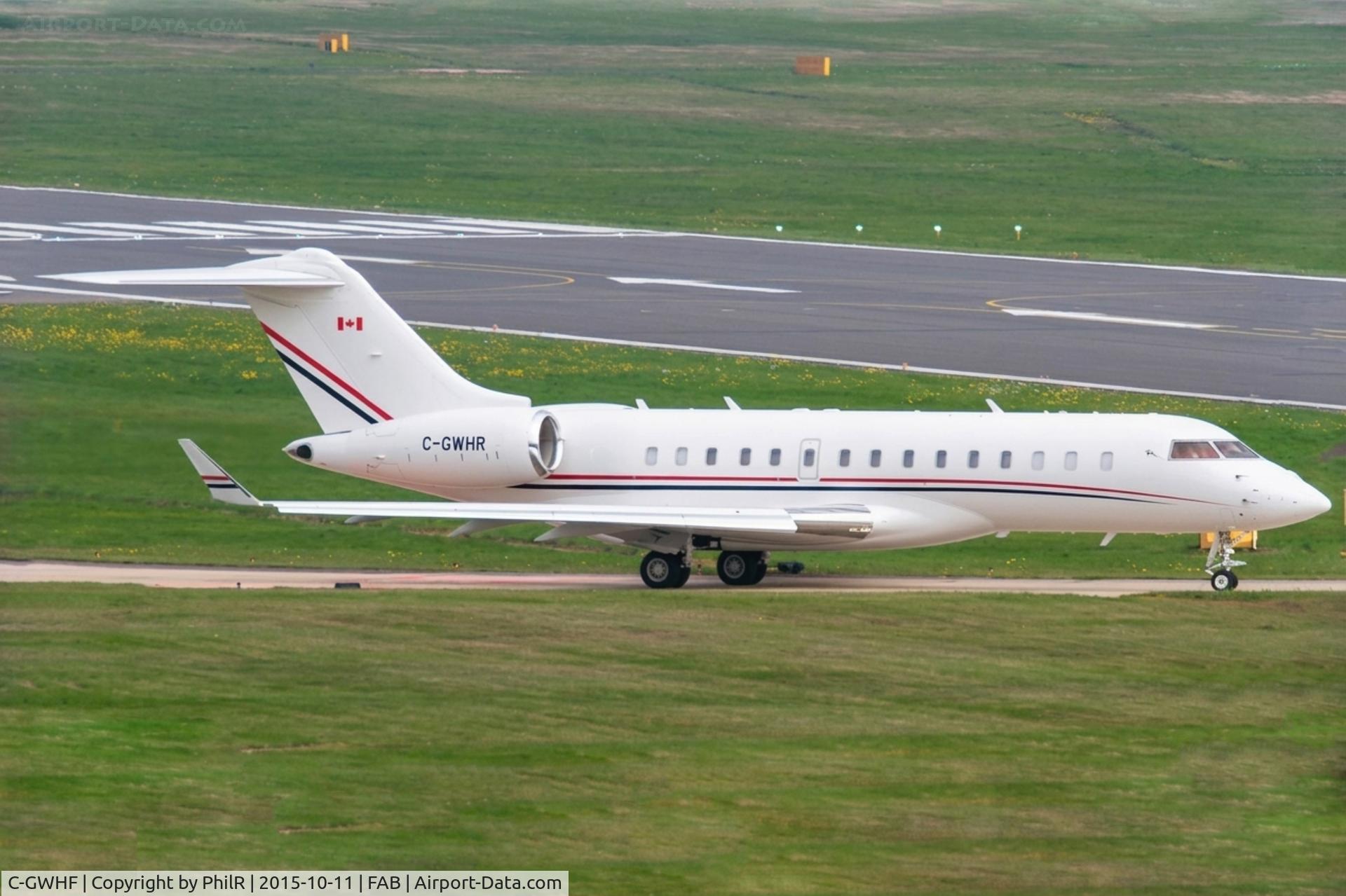 C-GWHF, 2010 Bombardier BD-700-1A10 Global Express XRS, c/n 9407, C-GWHF 2010 Bombardier BD-700 Global Express XRS Skyservice Aviation Farnborough
