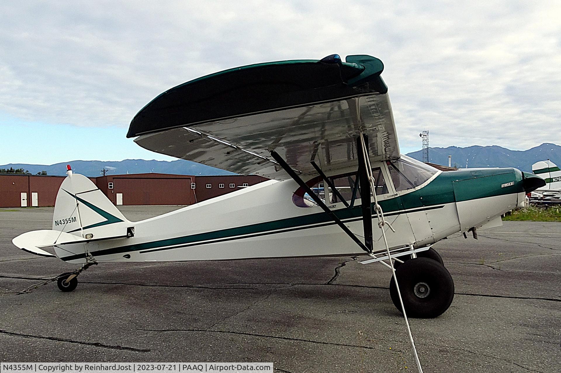 N4355M, 1947 Piper PA-12 Super Cruiser, c/n 12-3293, 76-years-old classic Piper at Palmer Municipal, AK
