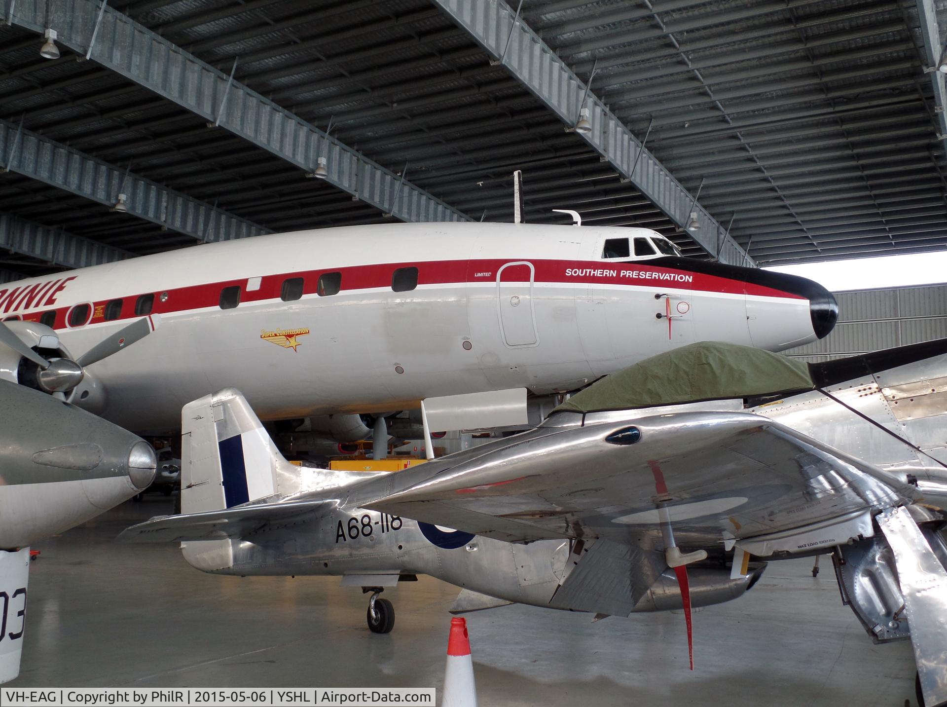 VH-EAG, 1955 Lockheed L-1049F Super Constellation, c/n 4176, VH-EAG (54-0157, N4115Q) 1955 Lockheed L-1049F (C-121C) HARS Illawarra 