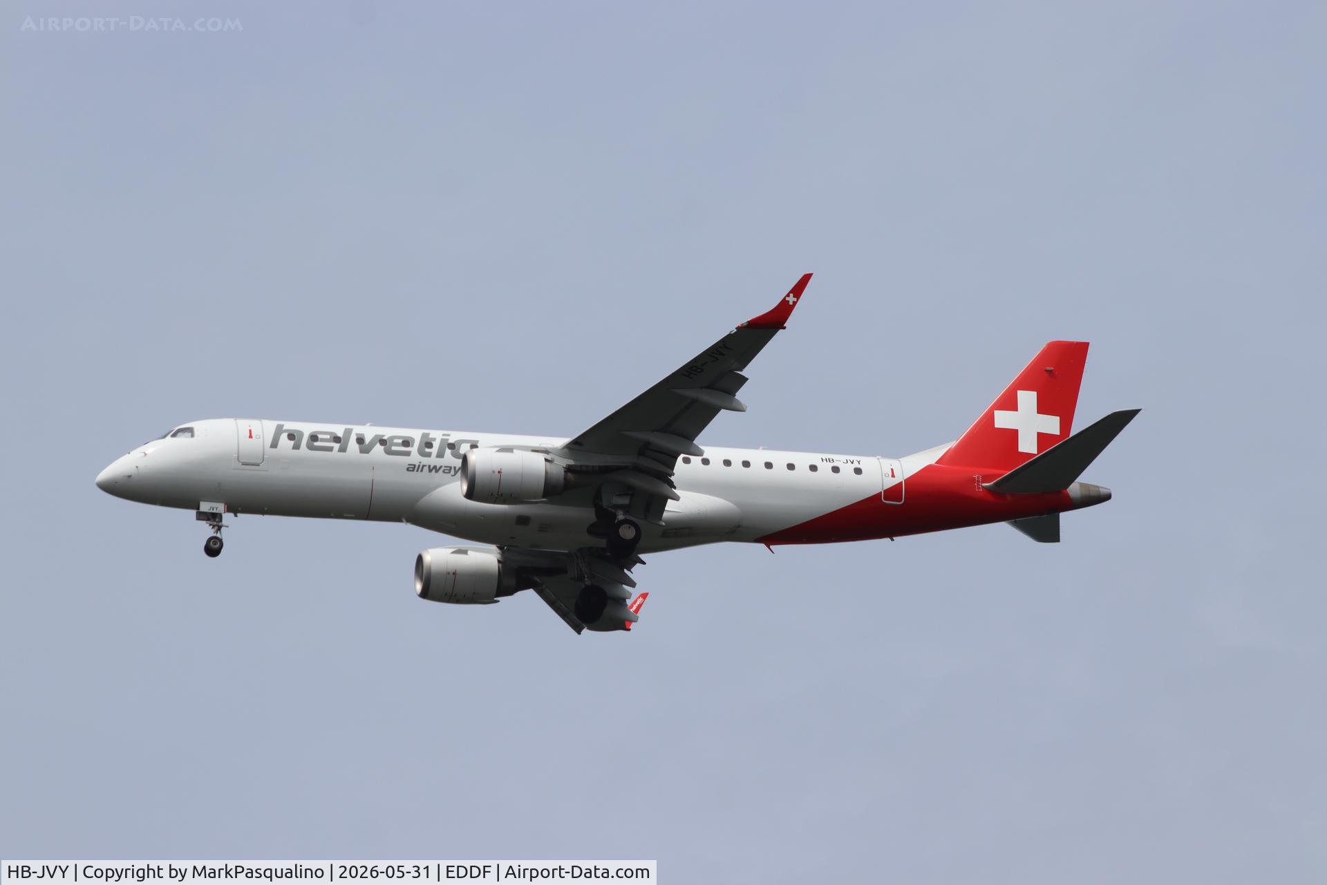 HB-JVY, 2013 Embraer 190STD (ERJ-190-100STD), c/n 19000603, ERJ-190-100STD