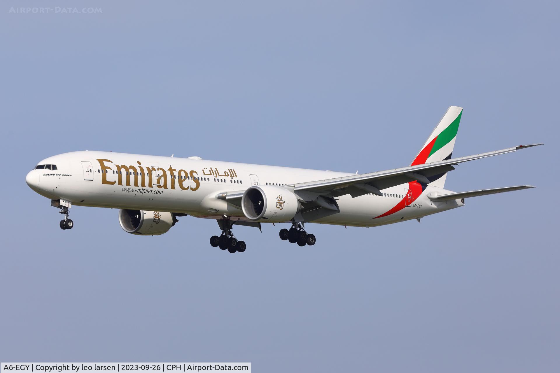 A6-EGY, 2012 Boeing 777-31H/ER, c/n 41080 l/n 1039, Copenhagen 26.9.2023
