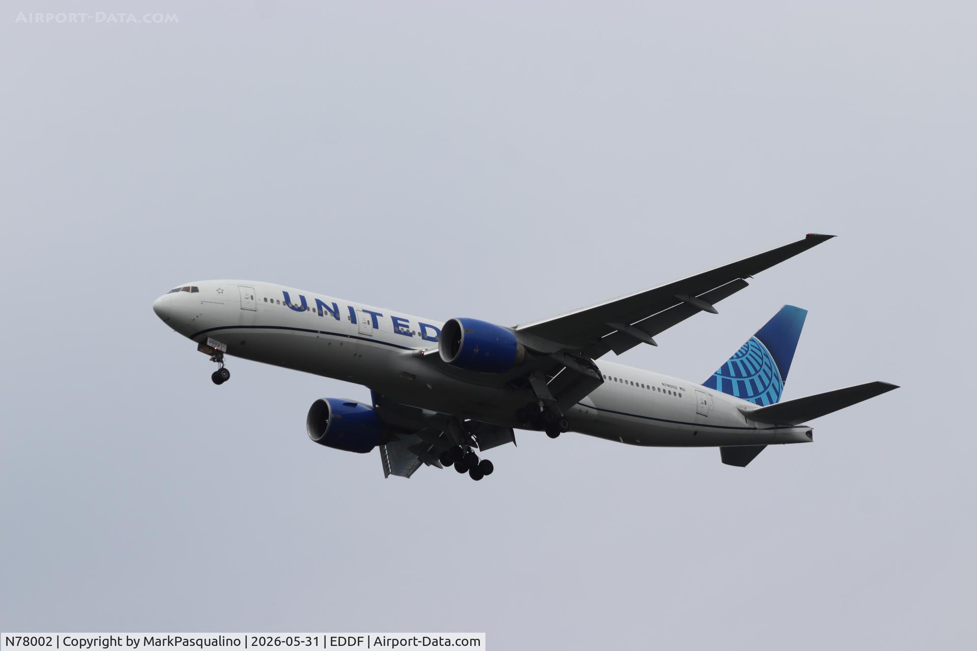 N78002, 1998 Boeing 777-224, c/n 27578 l/n 165, Boeing 777-224