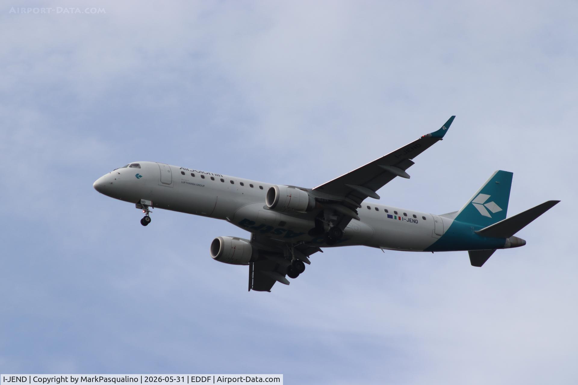 I-JEND, 2010 Embraer 190LR (ERJ-190-100AR), c/n 19000332, ERJ-190-100AR