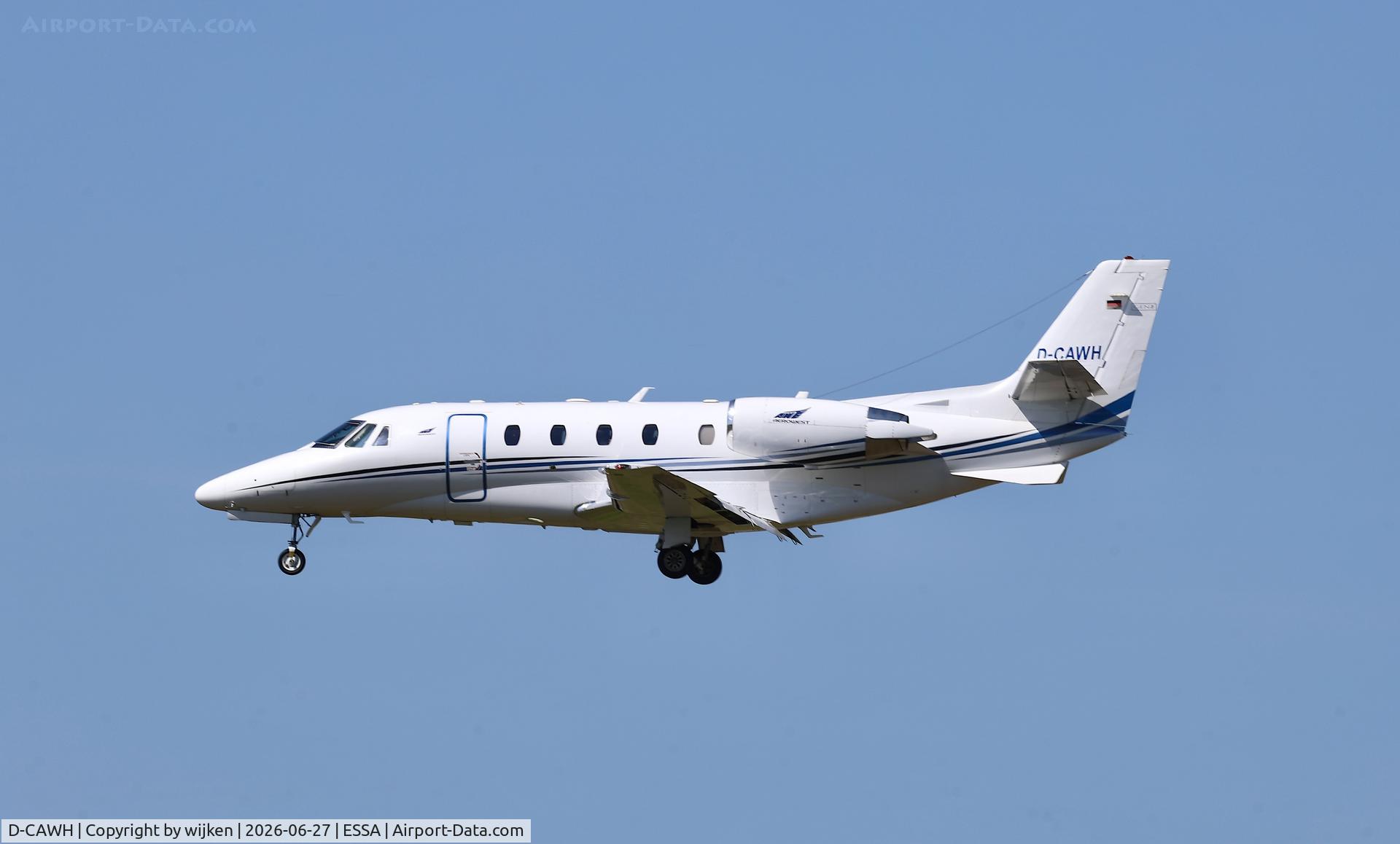 D-CAWH, CESSNA 560XL Citation XLS+, c/n 560-6347, Rwy 19L