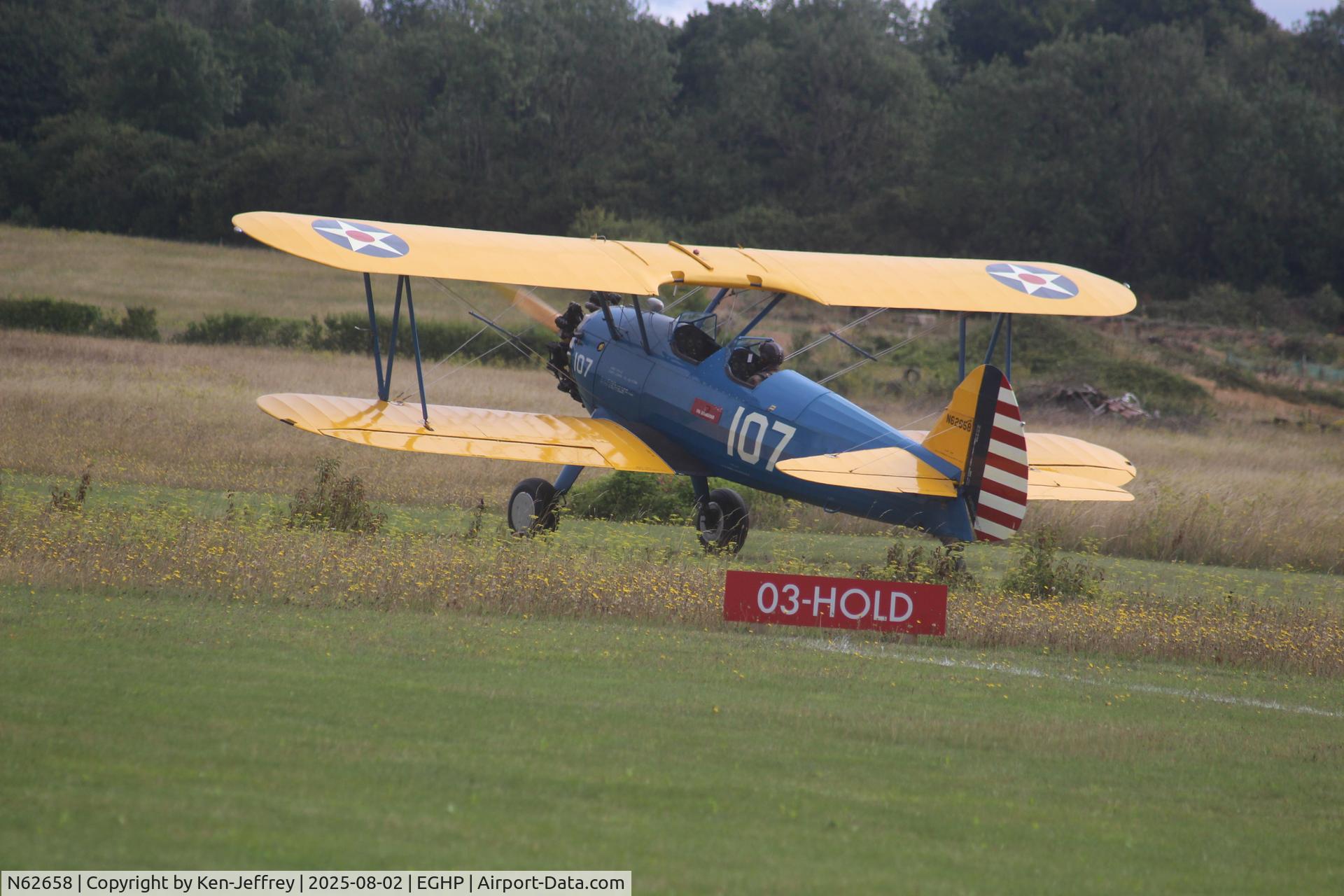N62658, 1942 Boeing A75N1(PT17), c/n 75-4270, Jodel Fly-In, Popham