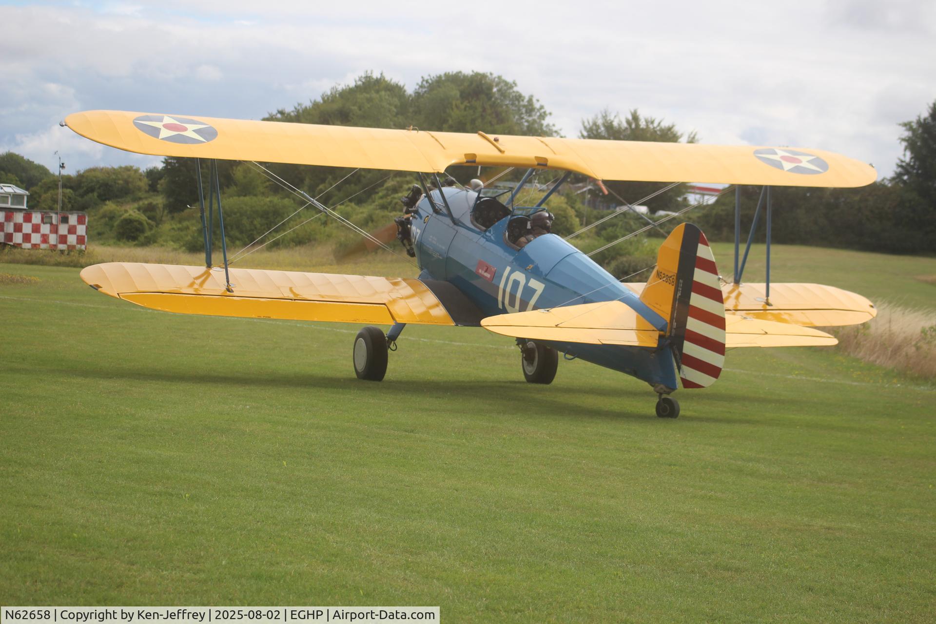 N62658, 1942 Boeing A75N1(PT17), c/n 75-4270, Jodel Fly-In, Popham