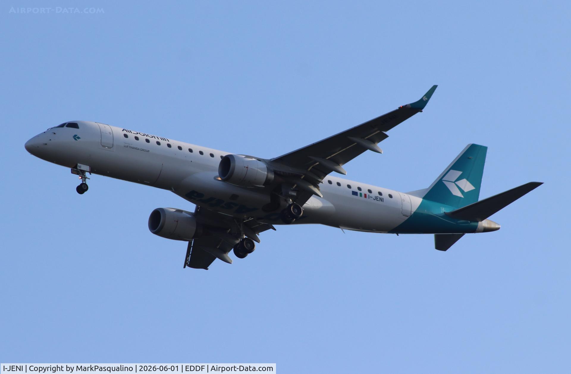 I-JENI, 2010 Embraer ERJ-190LR (ERJ-190-100 LR), c/n 19000368, ERJ-190-100LR