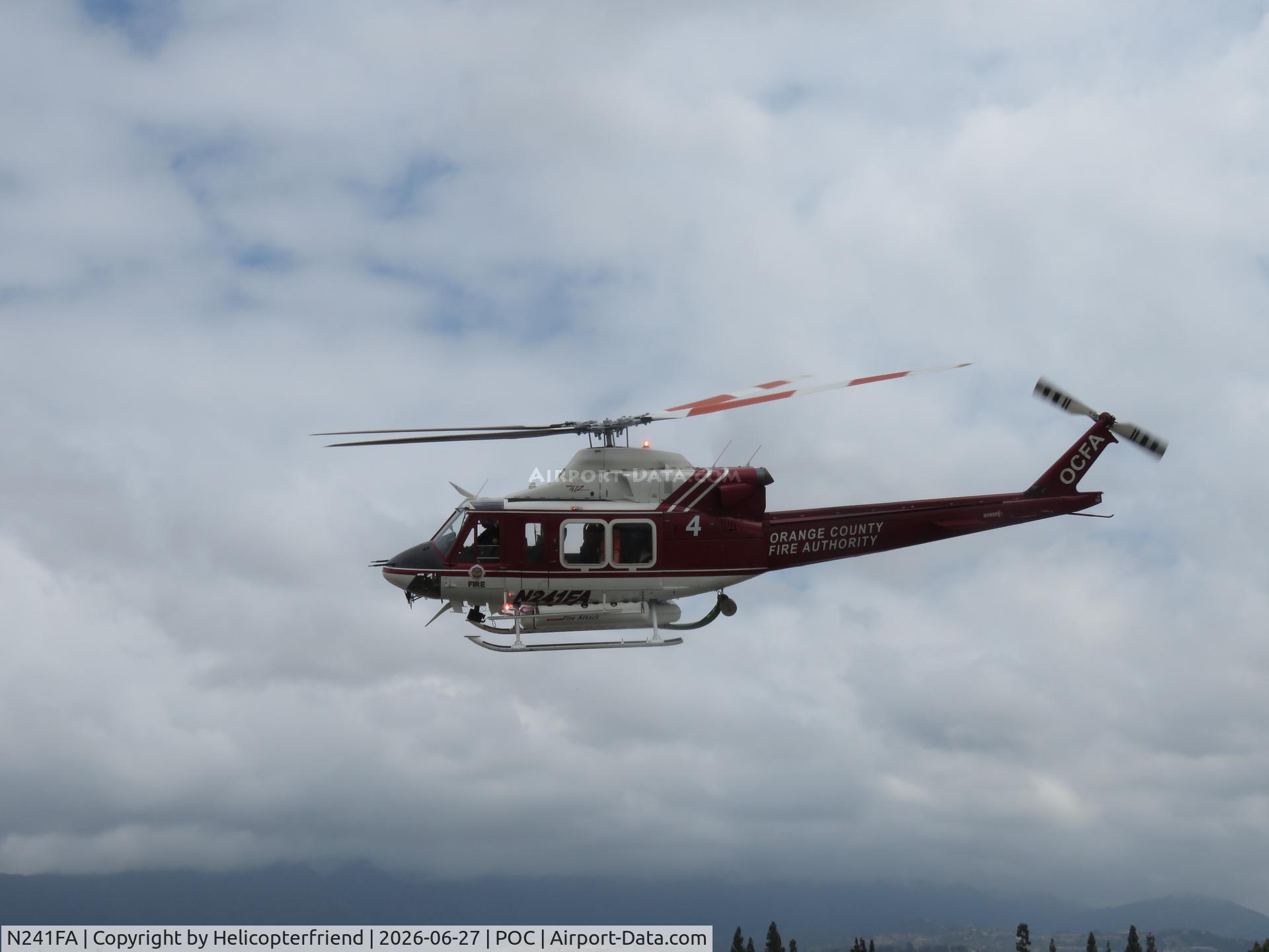 N241FA, 2008 Bell 412EP, c/n 36487, Turned westbound and starting to climb out