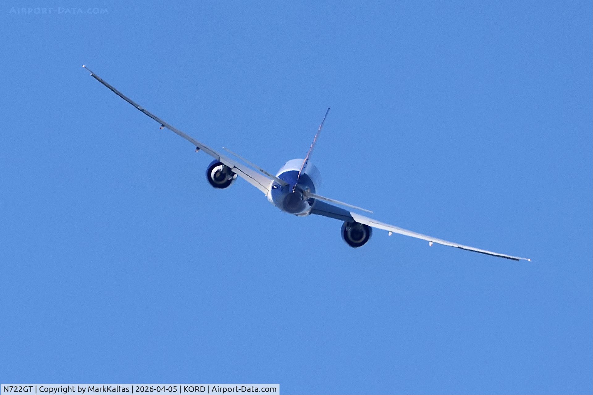 N722GT, 2025 Boeing 777-F, c/n 69788 l/n 1799, B77L Atlas Air Boeing 777-F N722GT departing 27L KORD