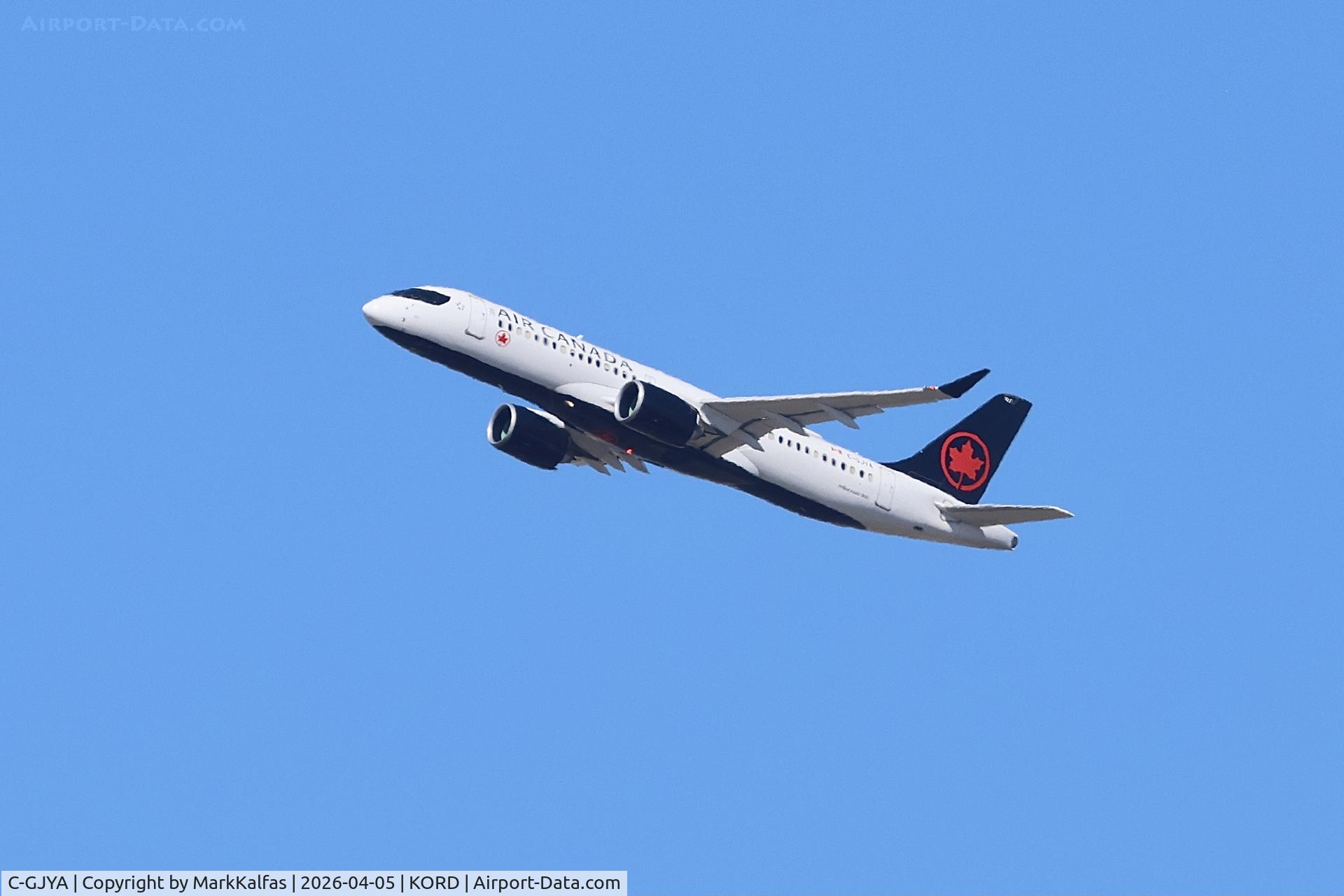 C-GJYA, 2020 Embraer A220-371, c/n 55088, BCS3 Air Canada Airbus A220-300 C-GJYA departing 27L KORD