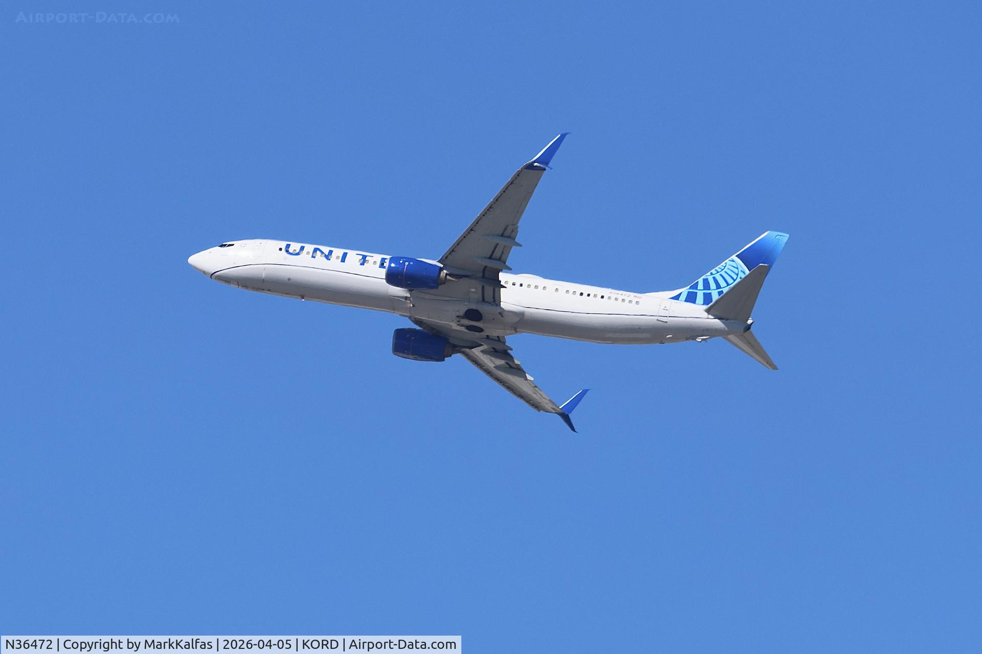 N36472, 2013 Boeing 737-924/ER, c/n 31653 l/n 4436, B739 United Airlines Boeing 737-924/ER N36472 departing 27L KORD