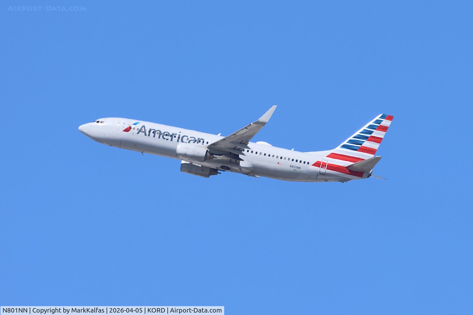 N801NN, 2009 Boeing 737-823, c/n 29565, B738 American Airlines Boeing 737-823, N801NN departing 27L KORD