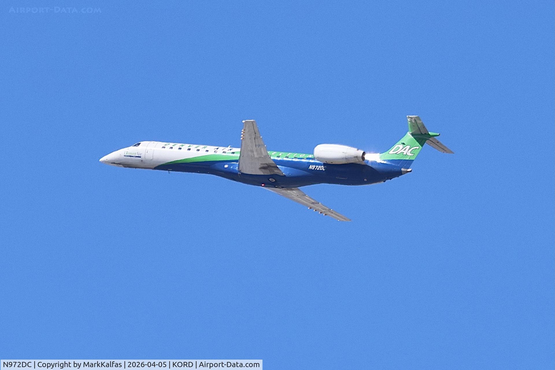 N972DC, 2004 Embraer ERJ-145LR (EMB-145LR), c/n 14500812, E145 KEY LIME AIR ERJ-145LR N972DC departing 27L KORD