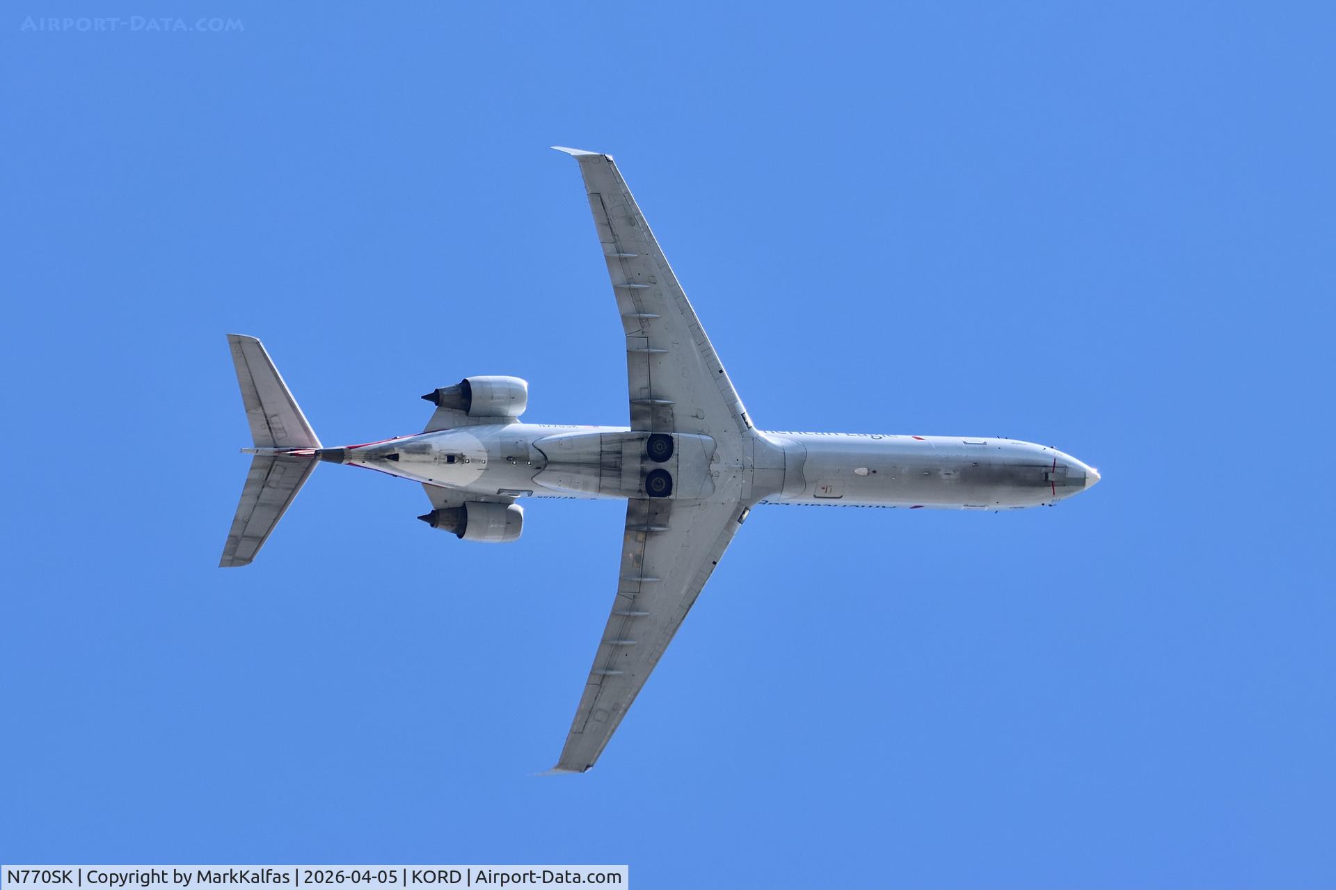 N770SK, 2006 Canadair CL-600-2C10 Regional Jet CRJ-700, c/n 10243, CRJ7 SkyWest /American Eagle CRJ-700 N770SK departing 27L KORD