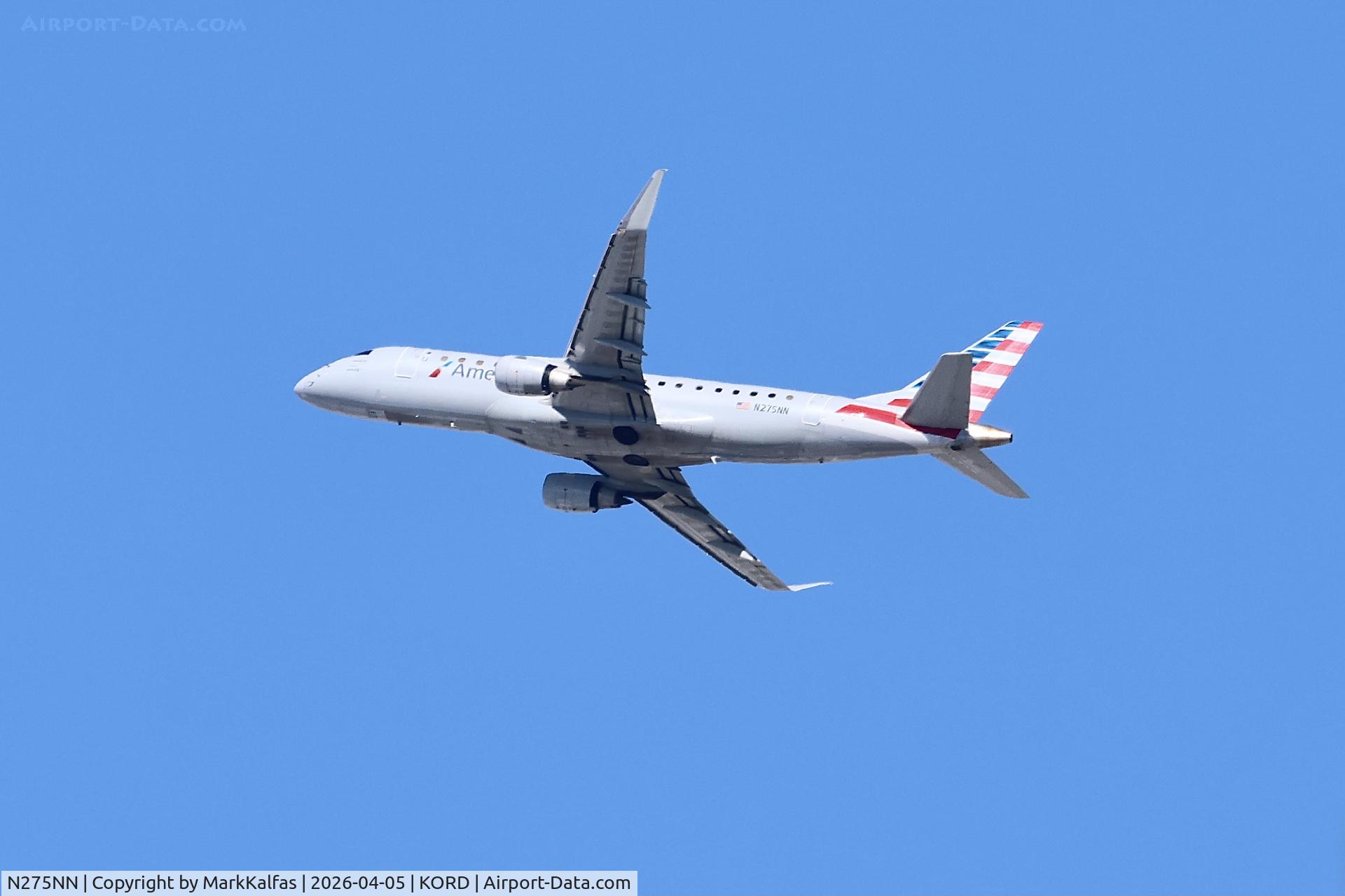N275NN, 2019 Embraer 175LR (ERJ-170-200LR), c/n 17000780, E75L Envoy / American Eagle  Embraer 175LR N275NN departing 27L KORD