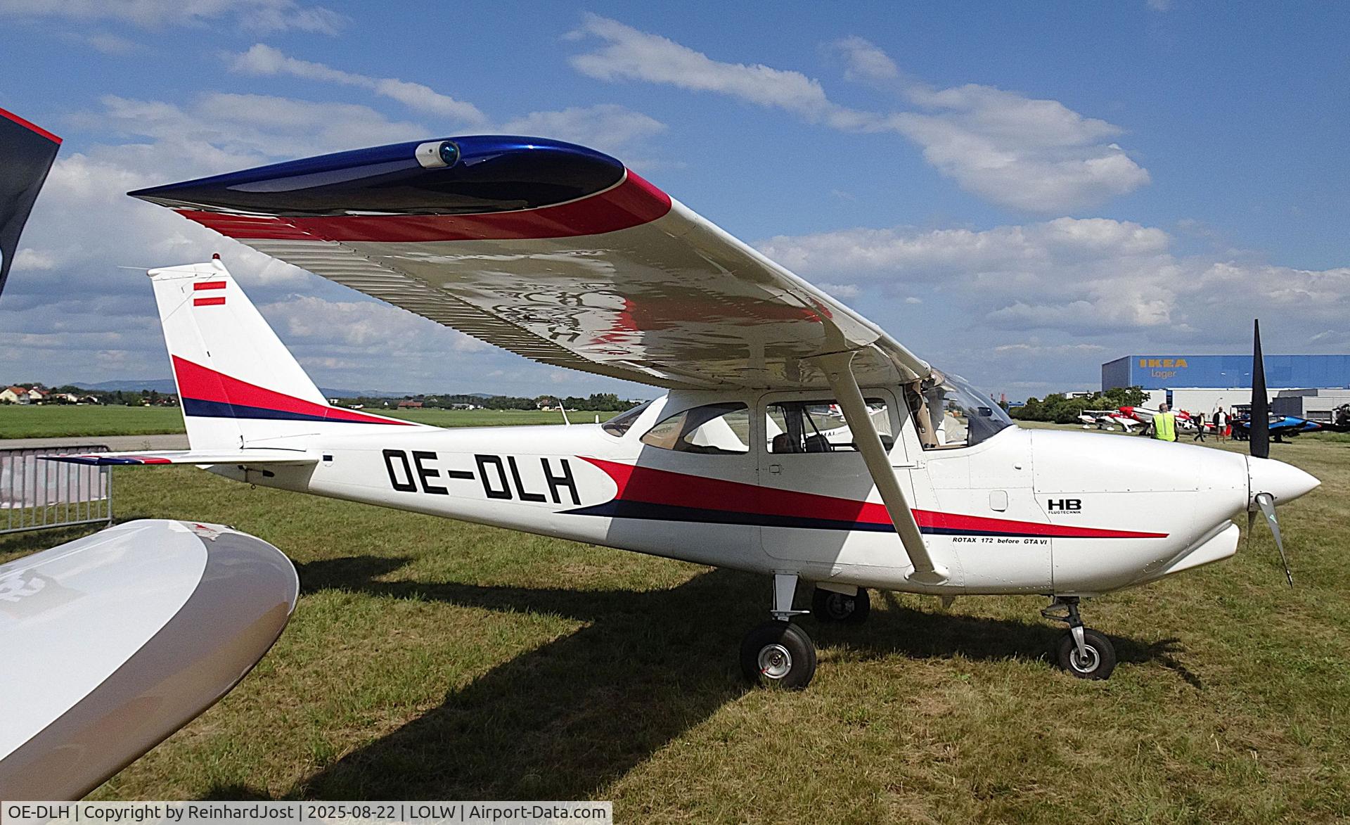 OE-DLH, Reims F172H Skyhawk, c/n F172-0323, Rotax-driven Skyhawk OE-DLH after being re-engined by HB Flugtechnik at the Rotax Days 2025, Wels, Austria