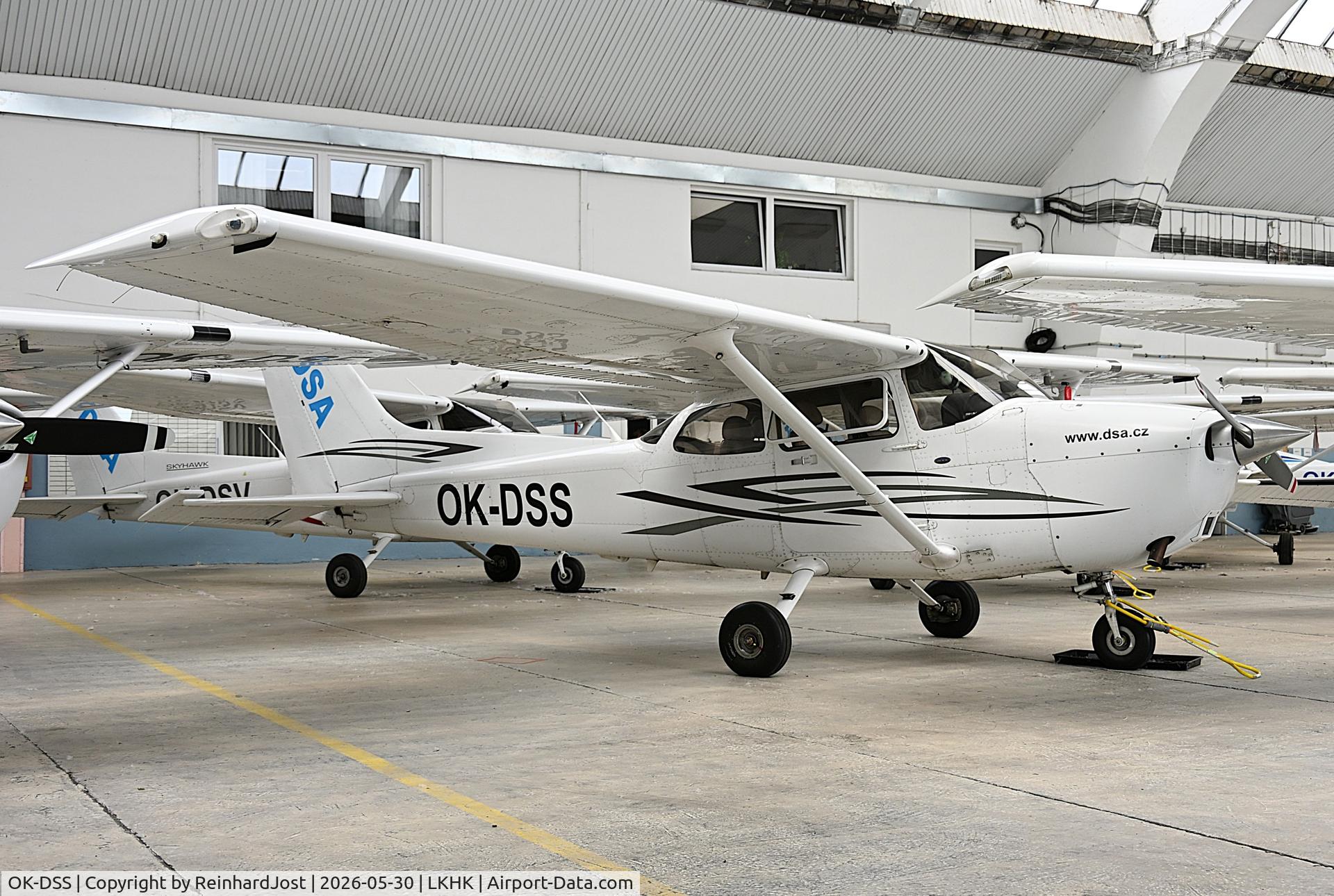 OK-DSS, 2007 Cessna 172S, c/n 172S10603, One of many Cessnas of DSA Flight Training at the companys hangar at Hradec Kralve, Czech Republic