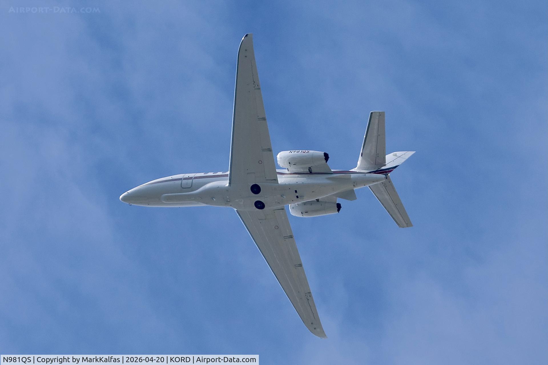 N981QS, 2025 TEXTRON AVIATION INC 680A, c/n 680A0442, A68A Net Jets Aviation Citation 680A N981QS departing 28R KORD