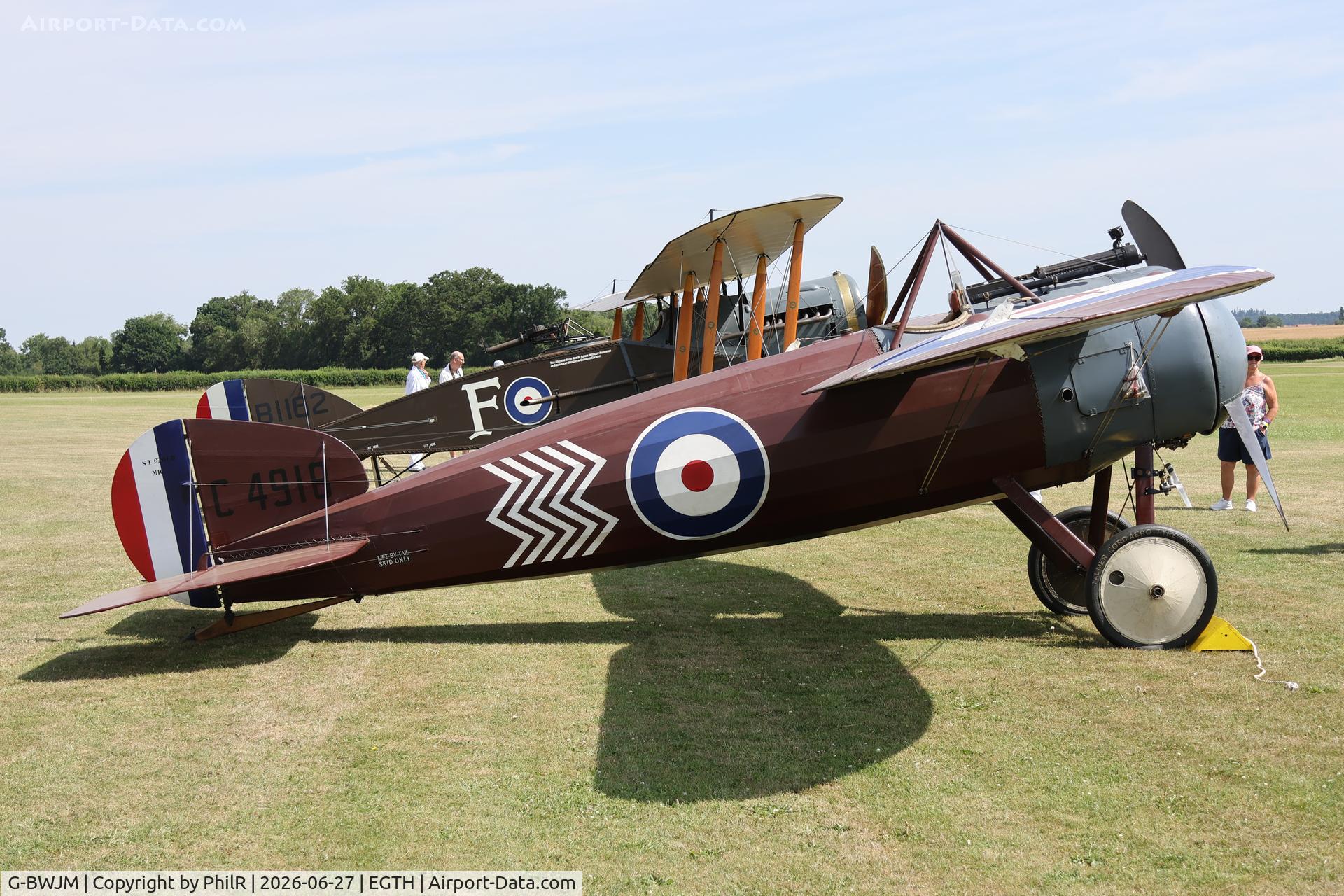 G-BWJM, 1981 Bristol M-1C Replica, c/n NAW-2, C4918 (G-BWJM) 1997 (1917) Bristol M.1C Bullet Replica Old Warden