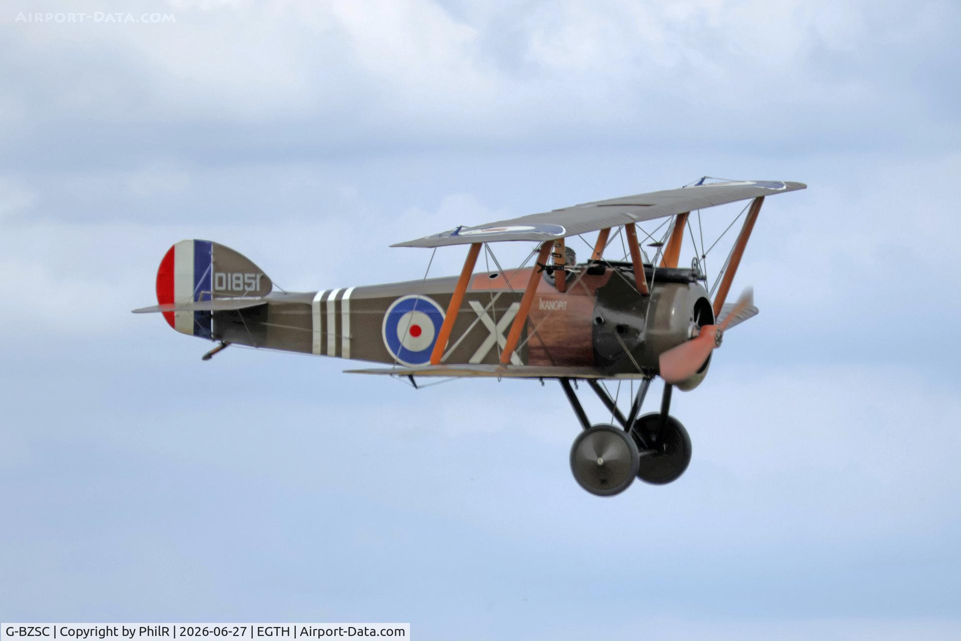 G-BZSC, 2001 Sopwith F.1 Camel Replica, c/n NAW-3, 'D1851' (G-BZSC) 2015 Sopwith F.1 Camel  Replica of1918 original COld Warden 