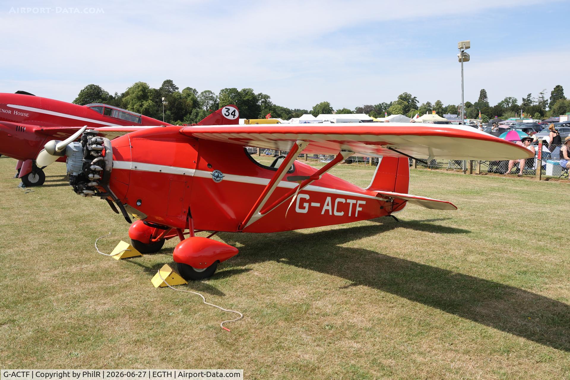 G-ACTF, 1932 Comper CLA-7 Swift, c/n S32/9, G-ACTF (VT-ADO) 1932 Comper CLA-7 Swift. Built in 1932 Old Warden 
