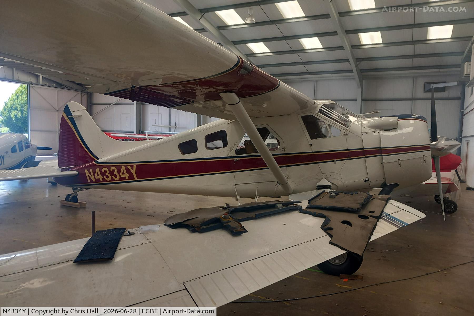 N4334Y, 1959 De Havilland Canada DHC-2 Beaver Mk.I (L20A), c/n 1401, Turweston 28/06/26