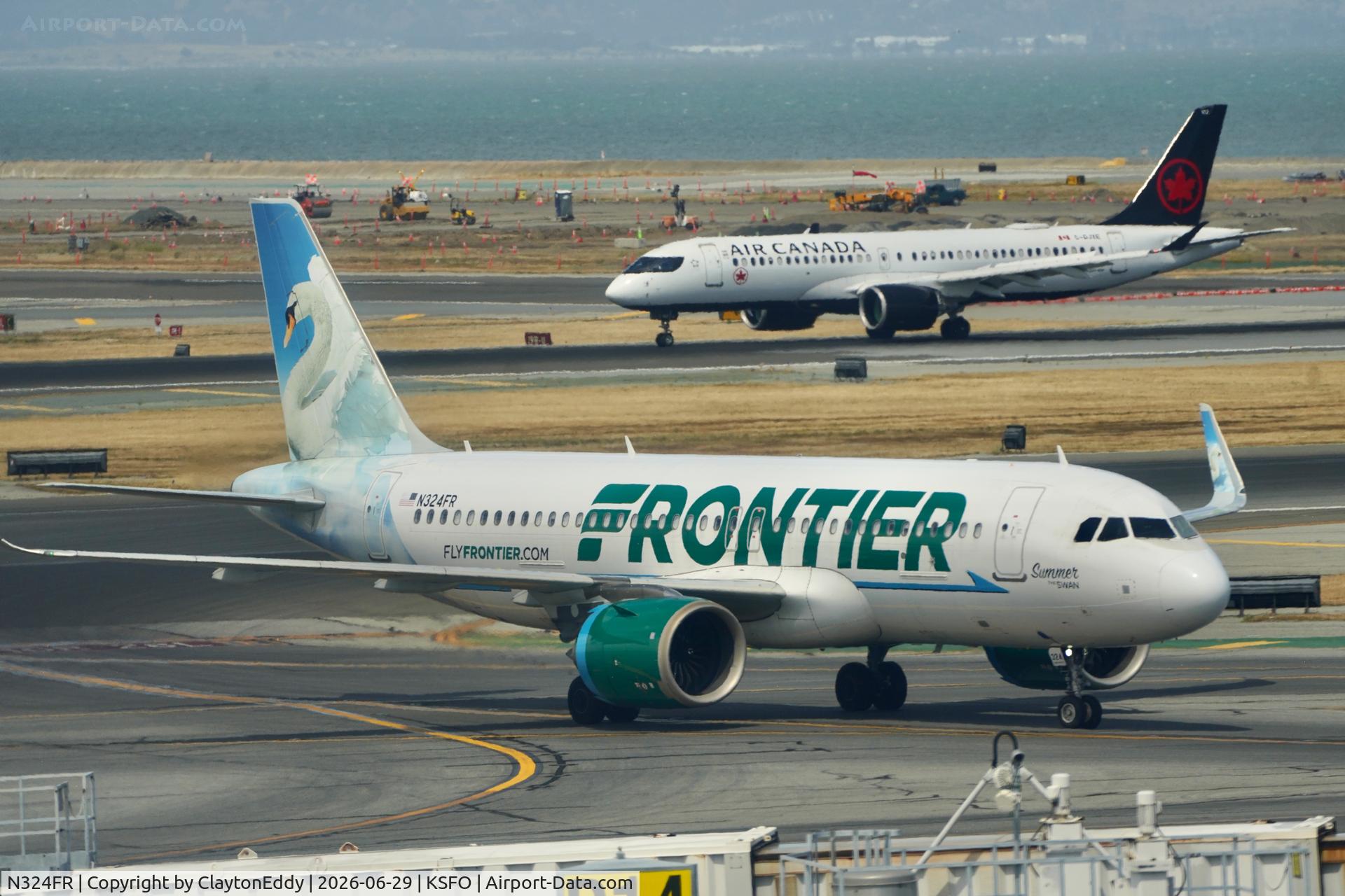 N324FR, 2017 Airbus A320-251N, c/n 7967, Sky Terrace SFO 2026