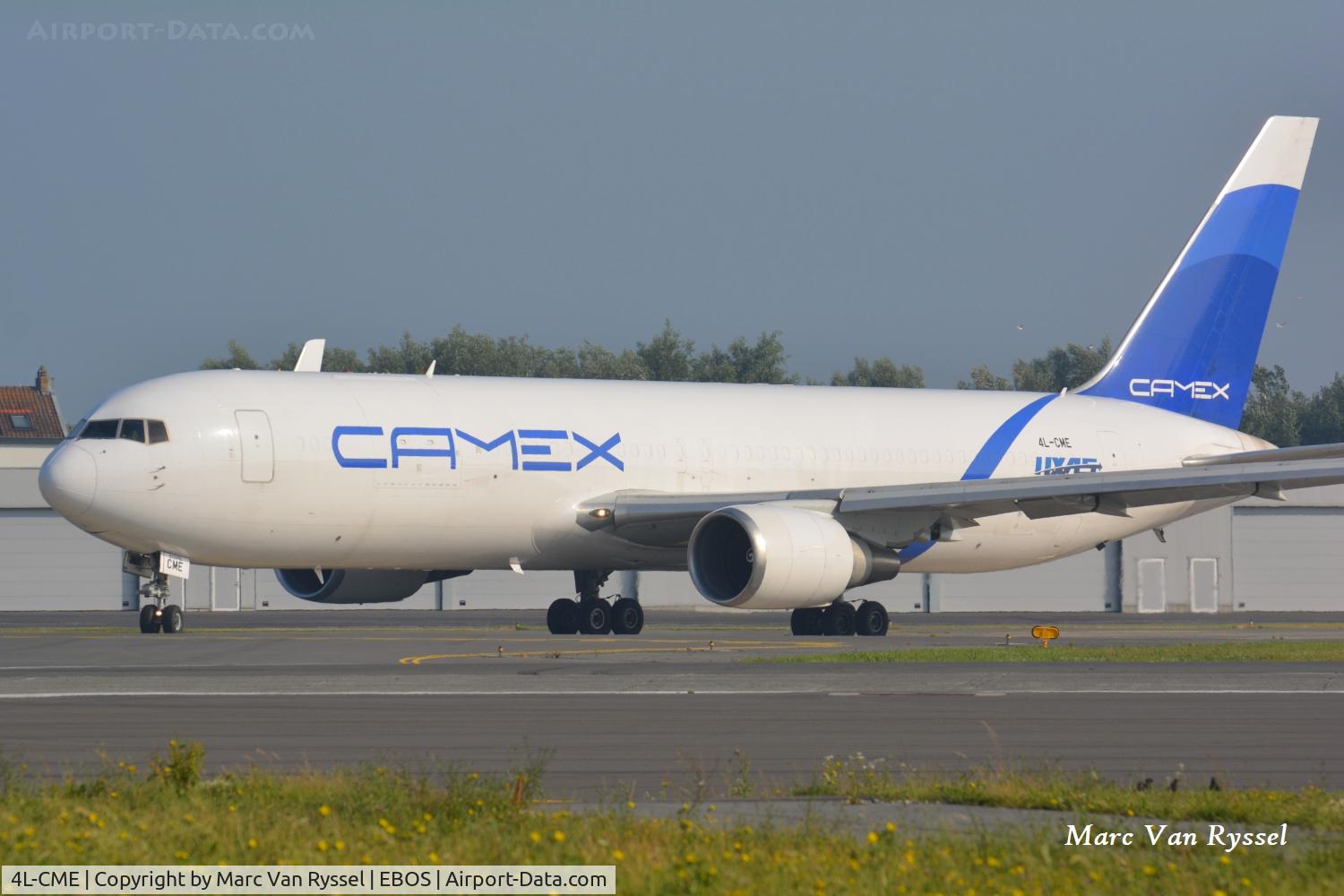 4L-CME, 1993 Boeing 767-323ERBDSF, c/n 25451 l/n 498, At Ostend Airport on 25-06-2026.