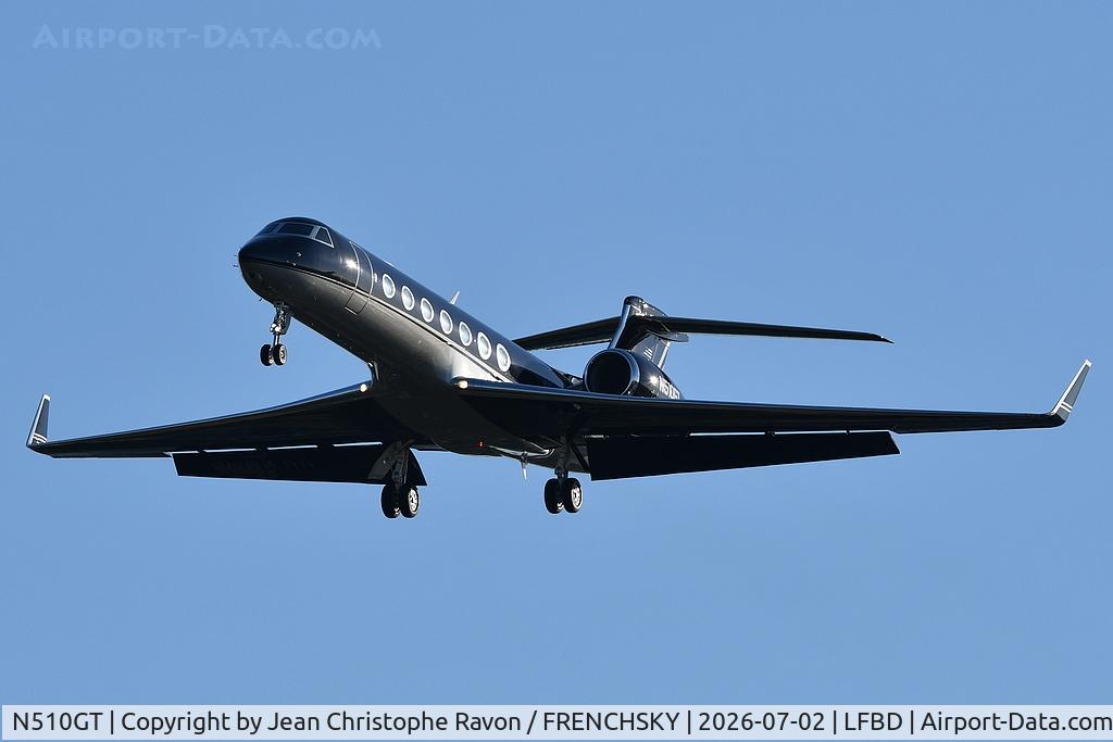 N510GT, 2008 Gulfstream 	  GV-SP (G550), c/n 5204, Private