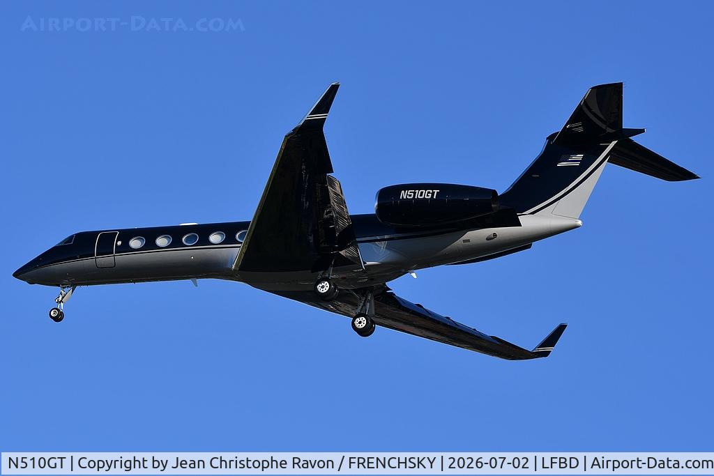 N510GT, 2008 Gulfstream 	  GV-SP (G550), c/n 5204, Private