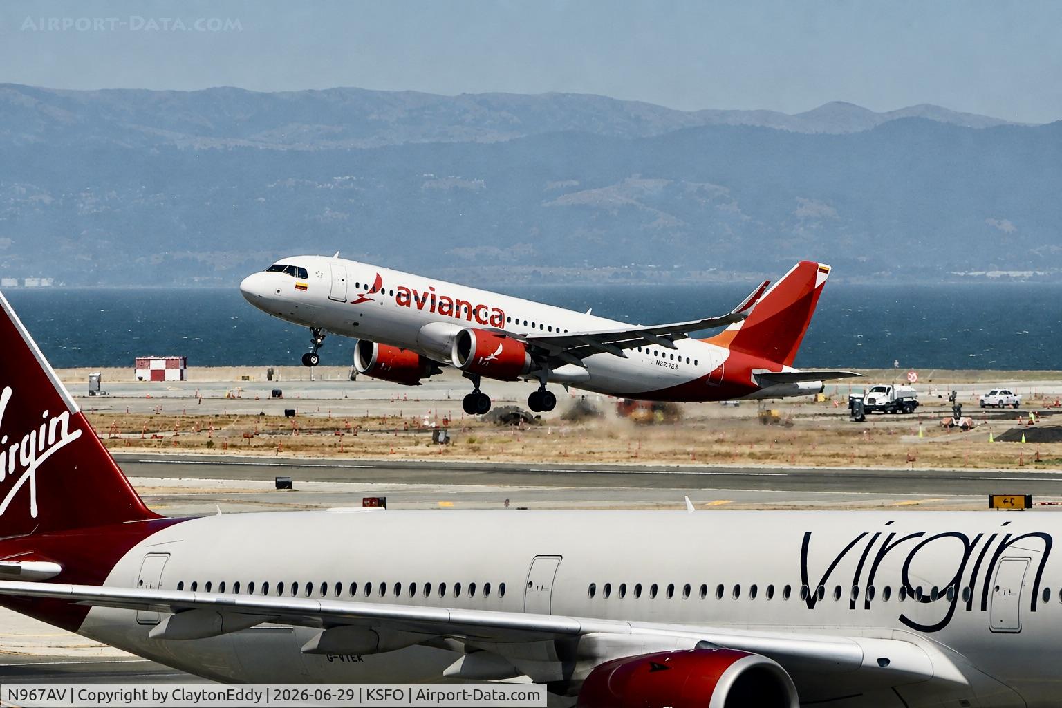 N967AV, 2023 Airbus S A S Airbus A320-251N NEO, c/n 11219, Sky Terrace SFO 2026