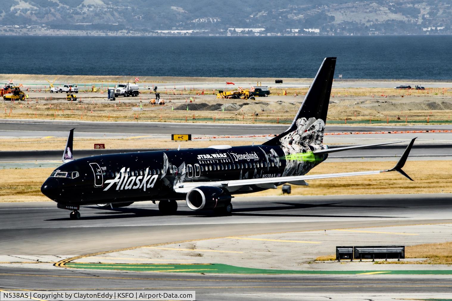 N538AS, 2012 Boeing 737-890, c/n 41188, Sky Terrace SFO 2026
