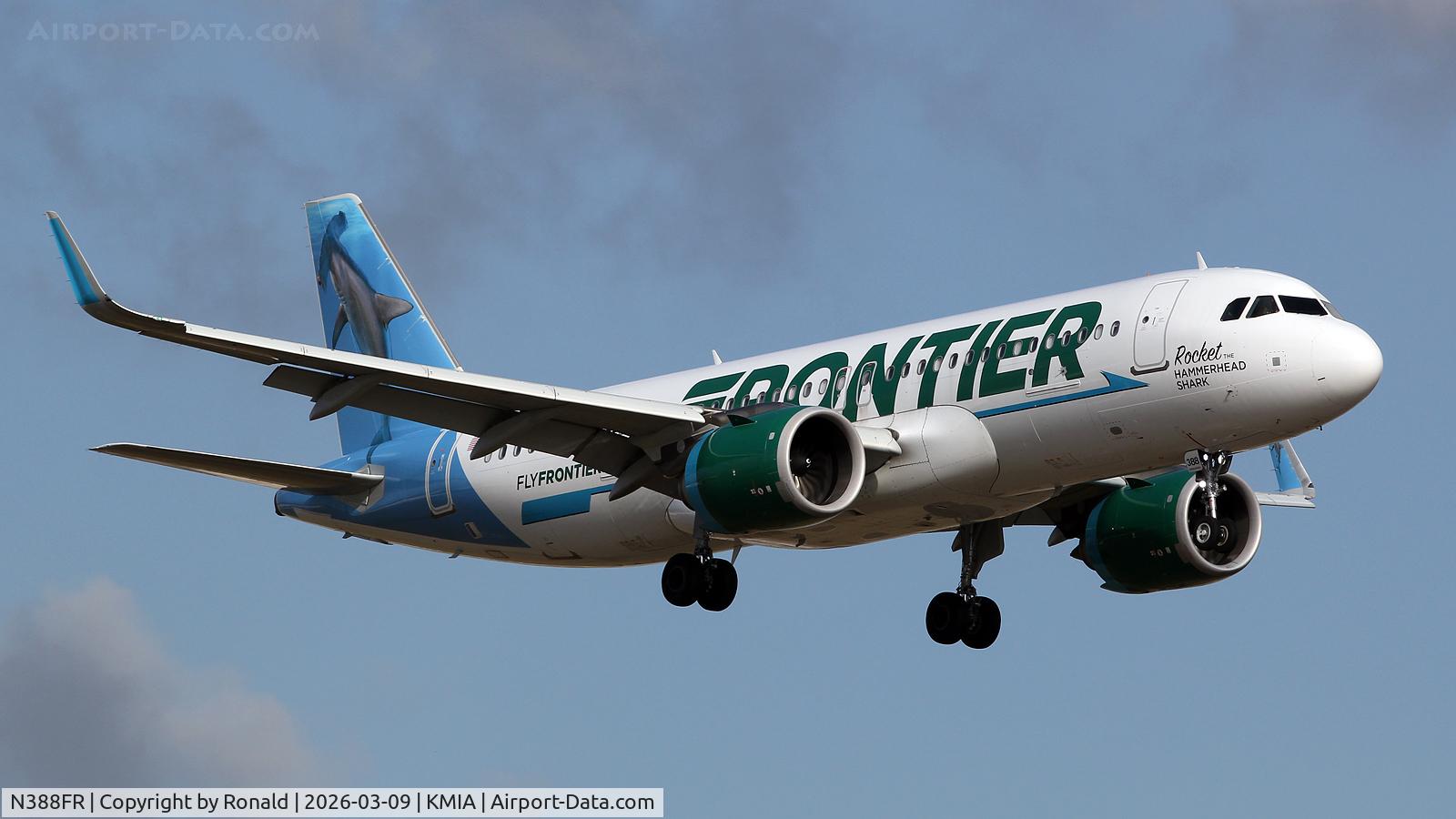 N388FR, 2022 Airbus A320-251N, c/n 10768, at mia