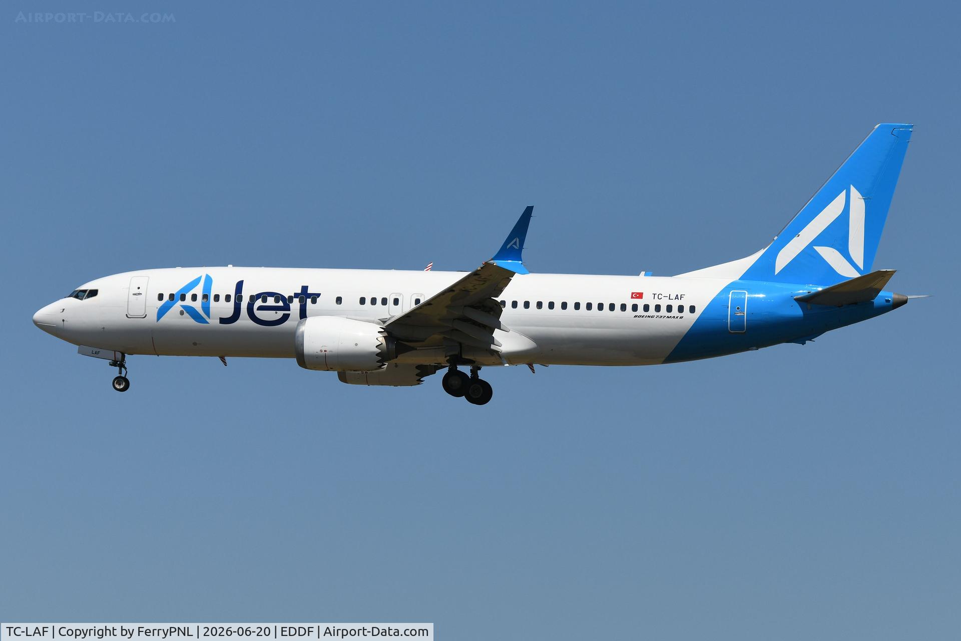 TC-LAF, 2022 Boeing 737-8-MAX, c/n 65741 l/n 8282, Arrival of AJet B738M