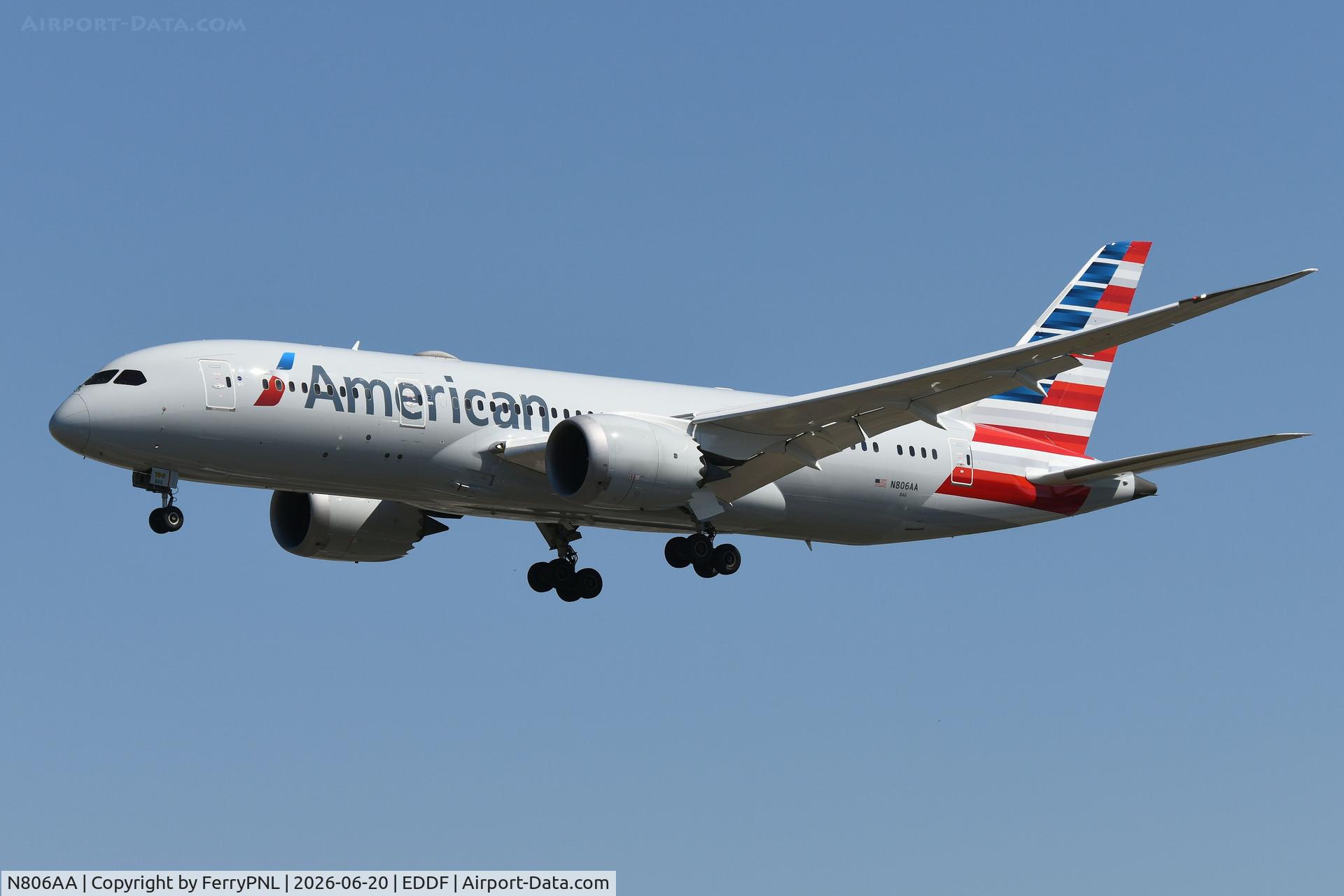 N806AA, 2015 Boeing 787-8 Dreamliner, c/n 40624 l/n 306, American B788 arriving from DFW