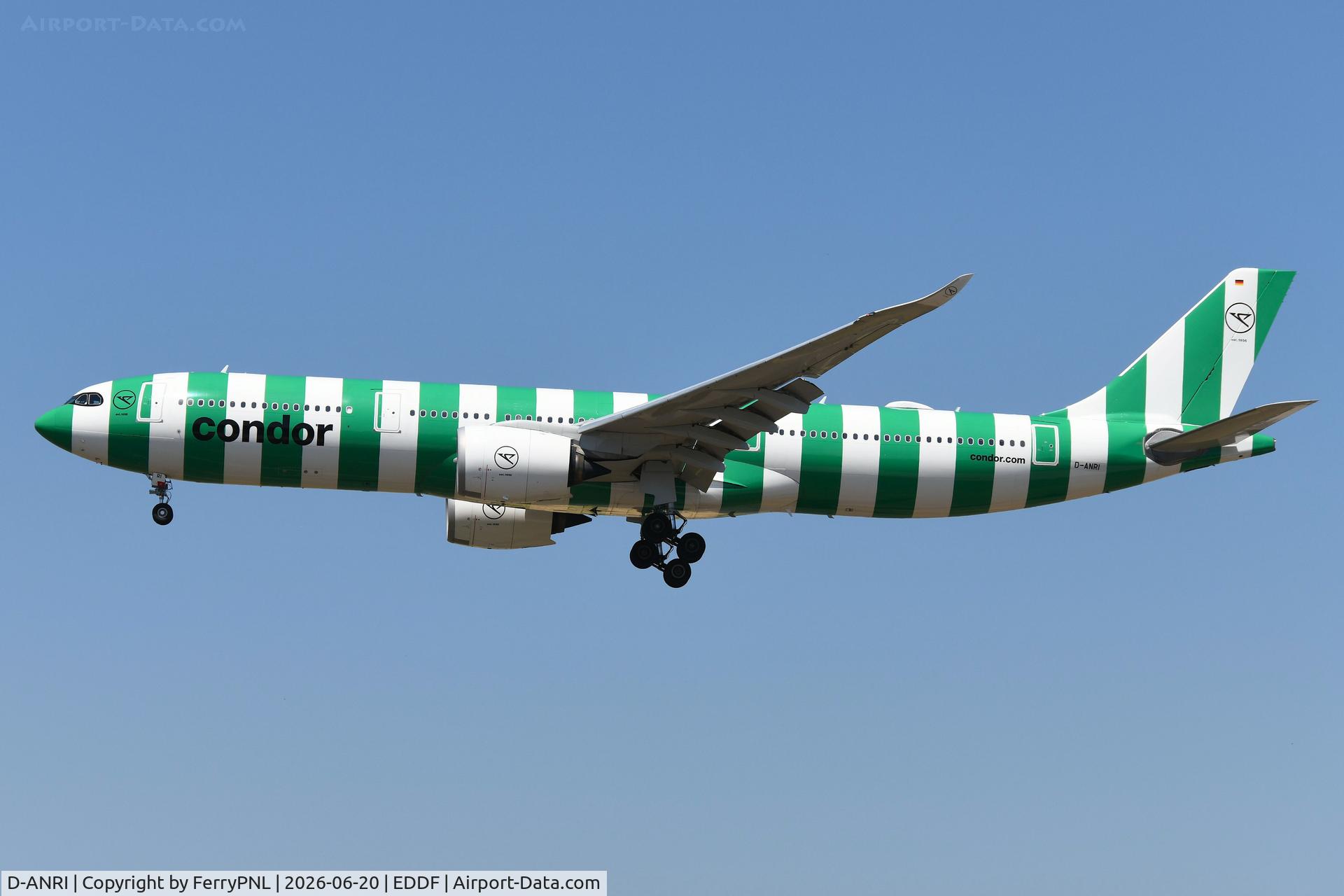 D-ANRI, 2023 Airbus A330-941N, c/n 2026, Green Condor A339 landing at its base