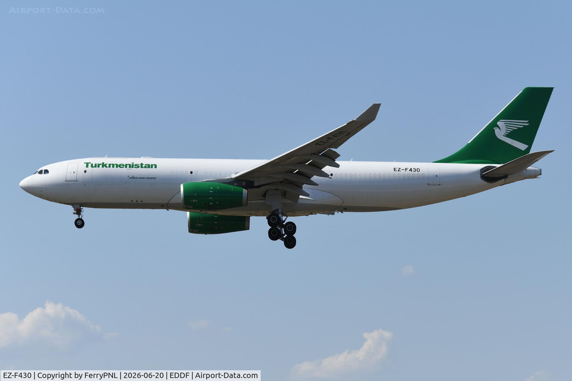 EZ-F430, Airbus A330-243(P2F), c/n 815, Turkmenistan Airlines A332 Freighter