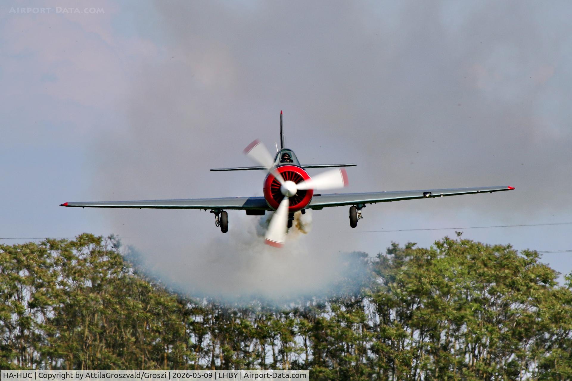 HA-HUC, Bacau Yak-52, c/n 855509, LHBY - Böny Airport, Hungary