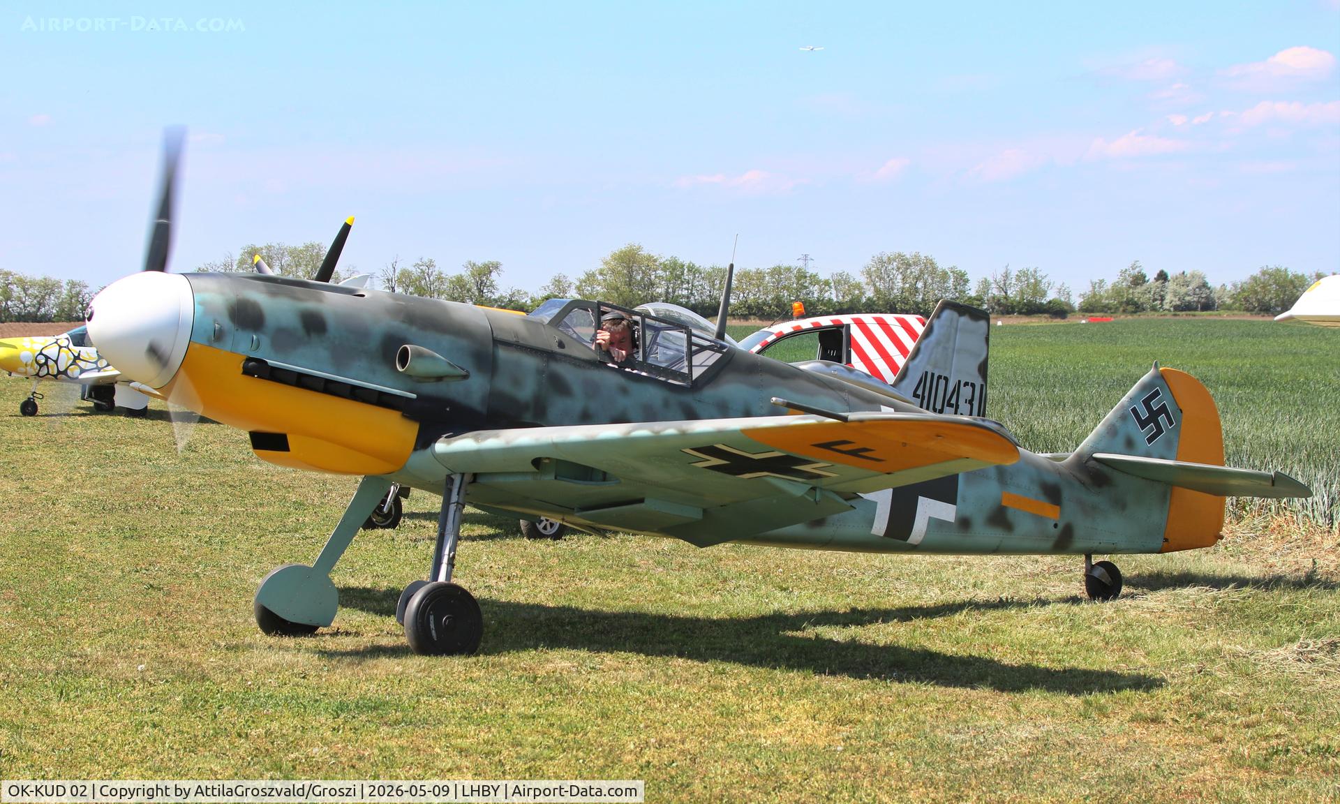 OK-KUD 02, Pavel Kouril Messerschmitt Bf-109 replica, LHBY - Böny Airport, Hungary