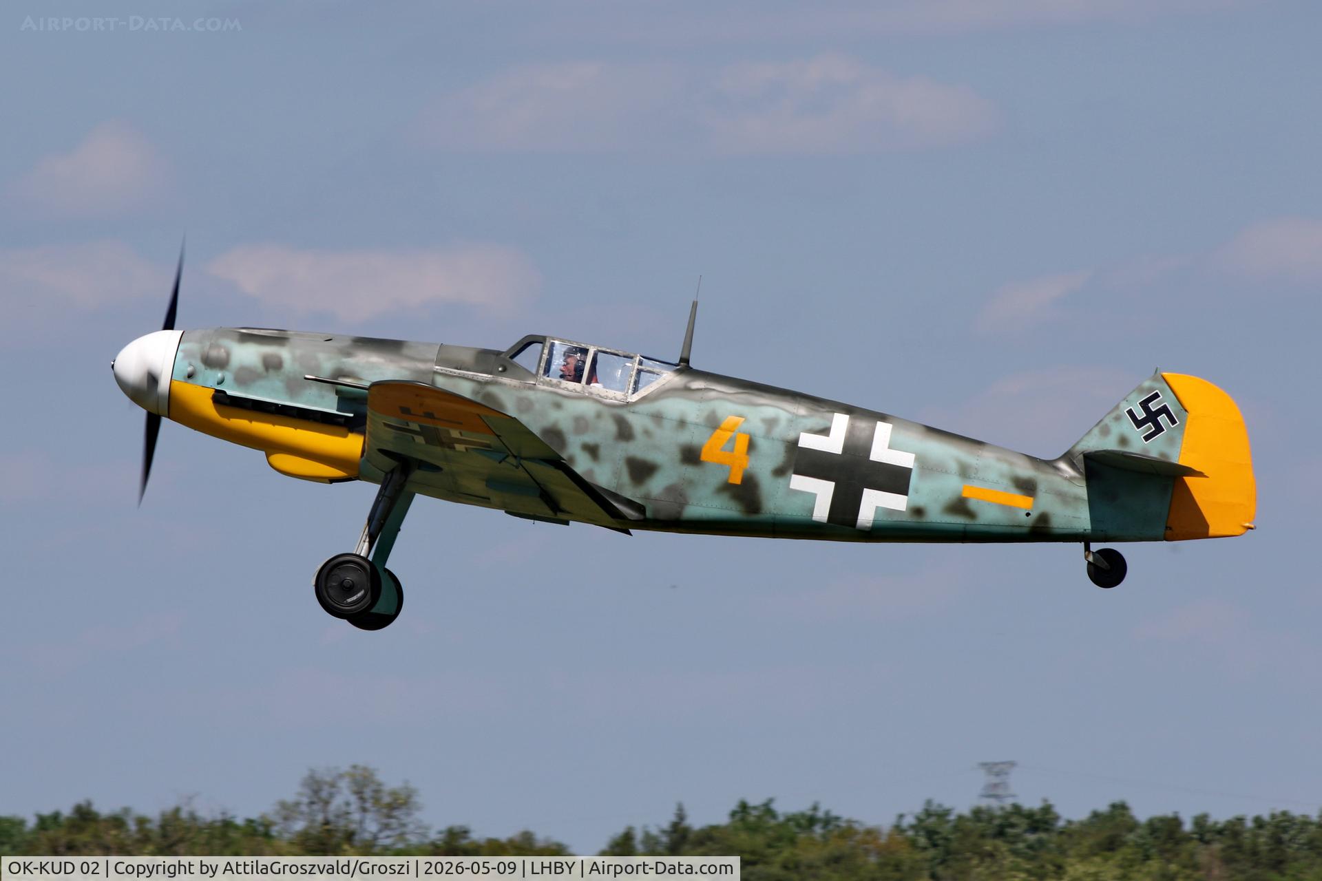 OK-KUD 02, Pavel Kouril Messerschmitt Bf-109 replica, LHBY - Böny Airport, Hungary