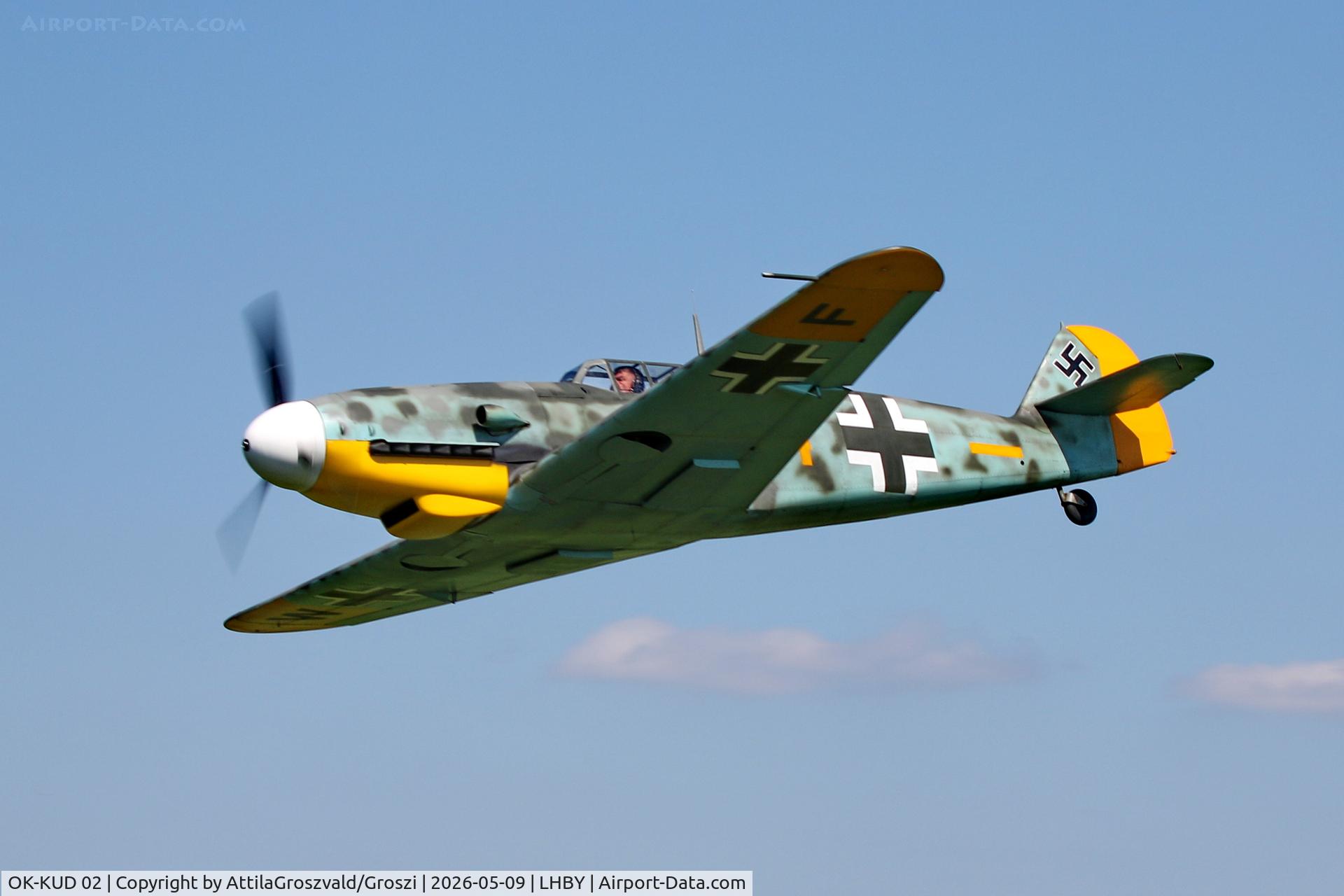 OK-KUD 02, Pavel Kouril Messerschmitt Bf-109 replica, LHBY - Böny Airport, Hungary