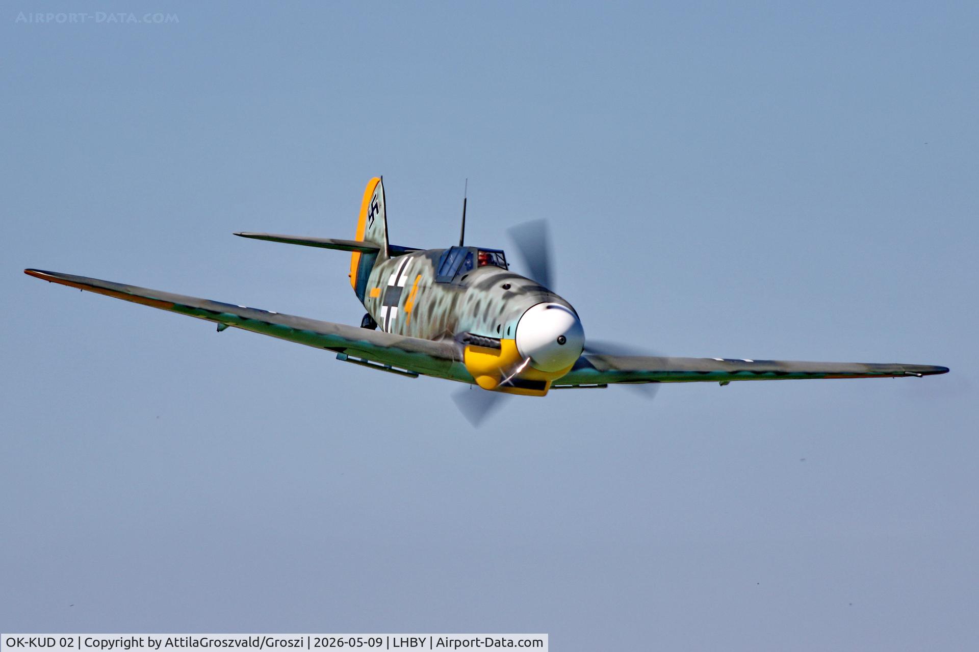 OK-KUD 02, Pavel Kouril Messerschmitt Bf-109 replica, LHBY - Böny Airport, Hungary
