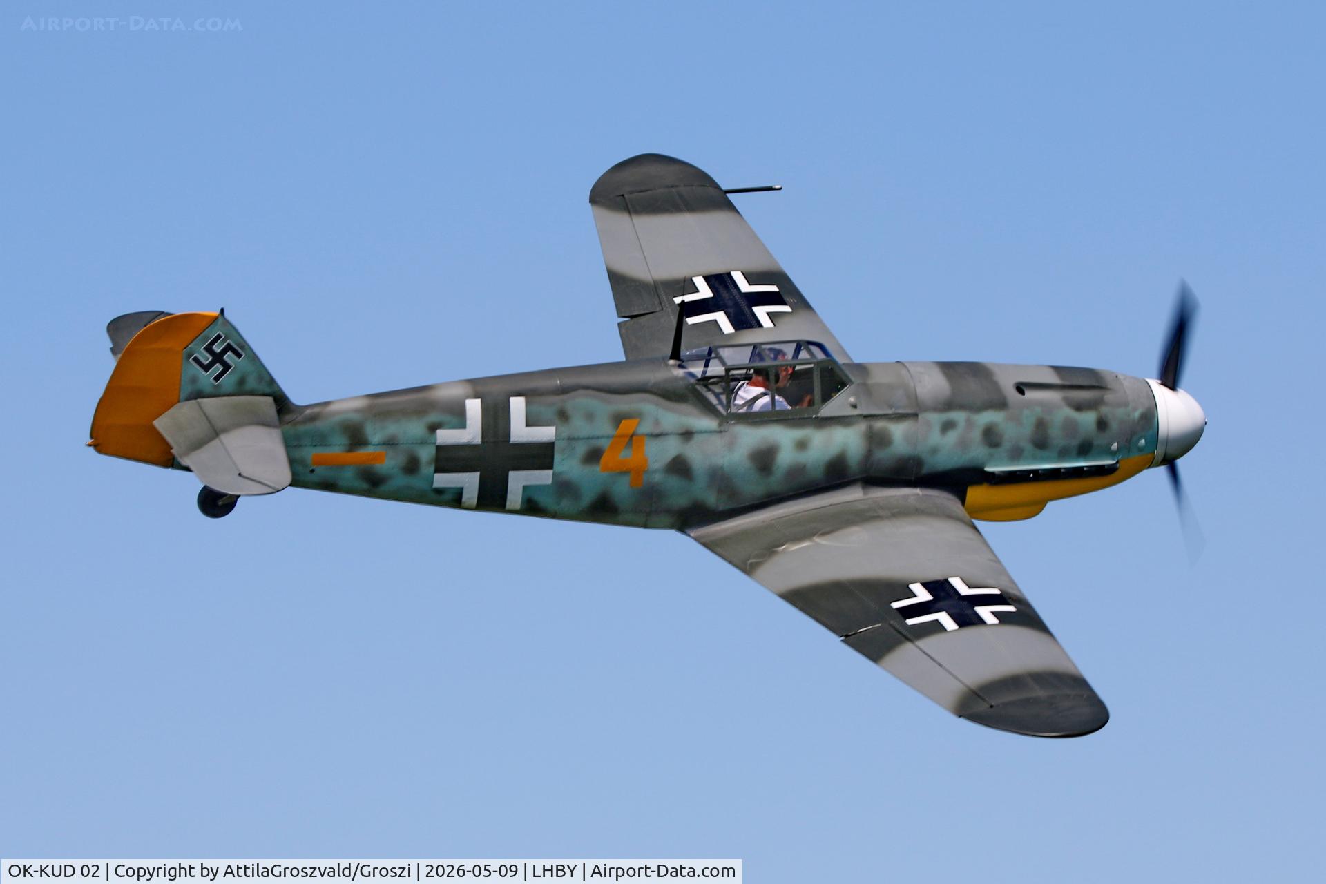 OK-KUD 02, Pavel Kouril Messerschmitt Bf-109 replica, LHBY - Böny Airport, Hungary