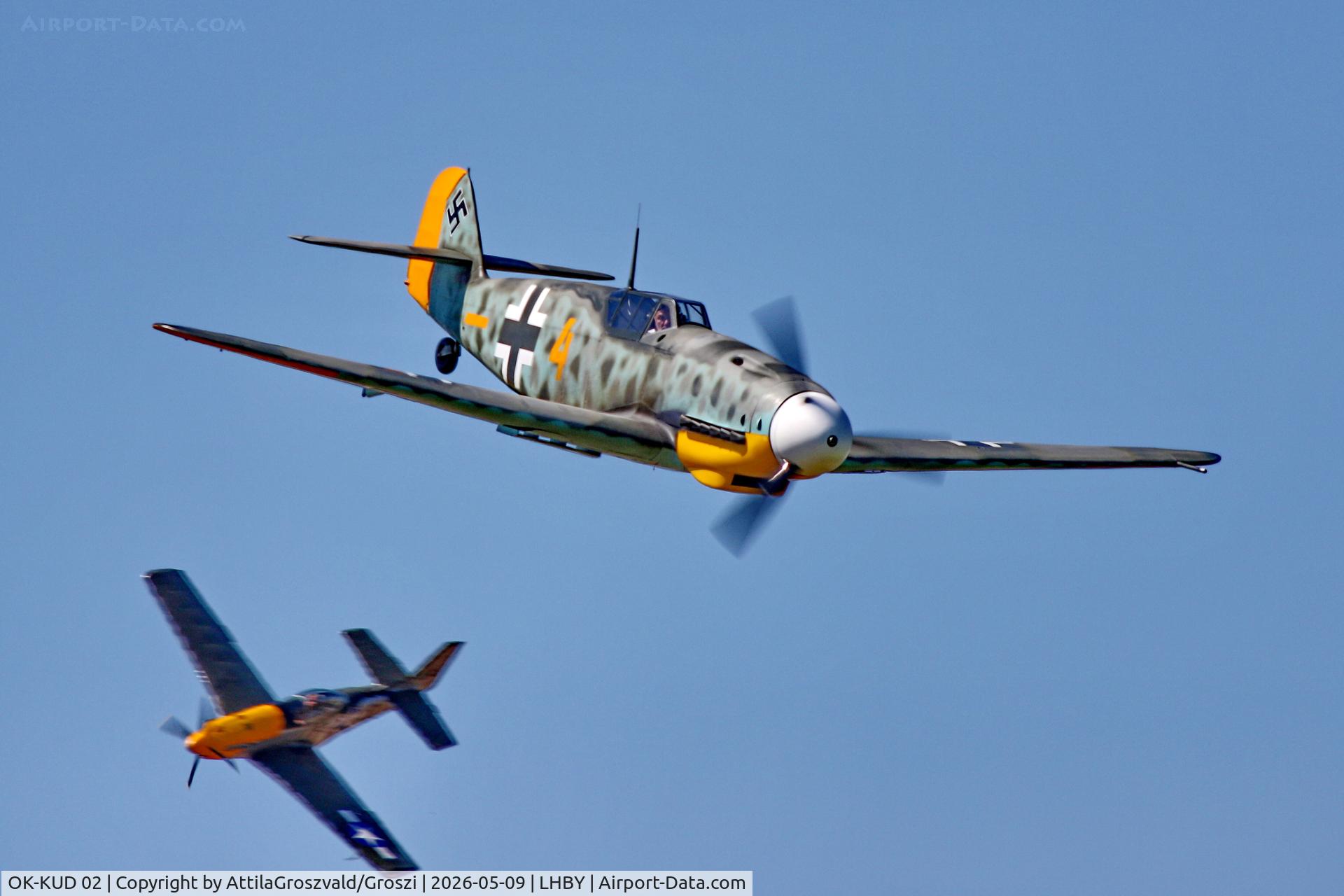 OK-KUD 02, Pavel Kouril Messerschmitt Bf-109 replica, LHBY - Böny Airport, Hungary