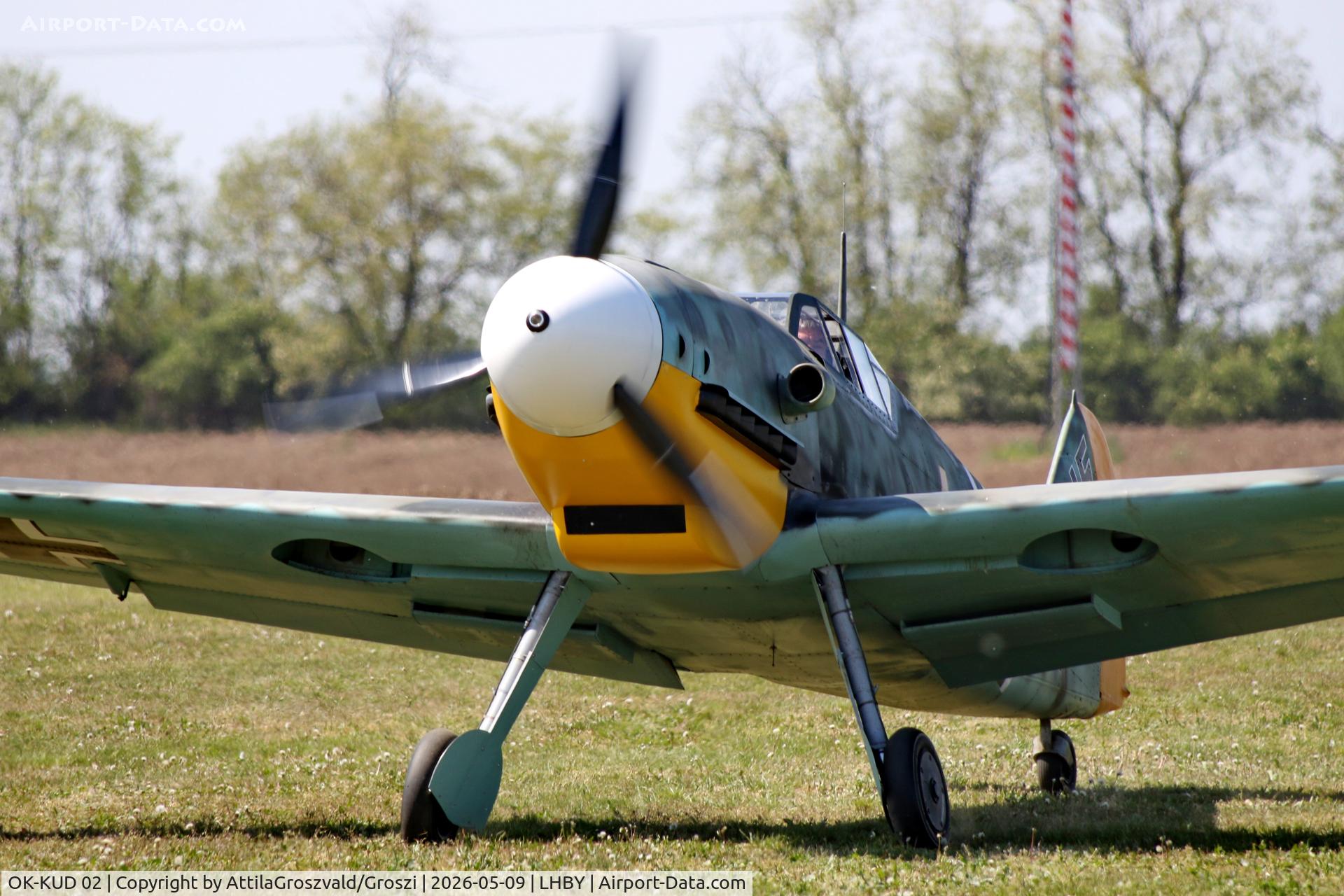 OK-KUD 02, Pavel Kouril Messerschmitt Bf-109 replica, LHBY - Böny Airport, Hungary