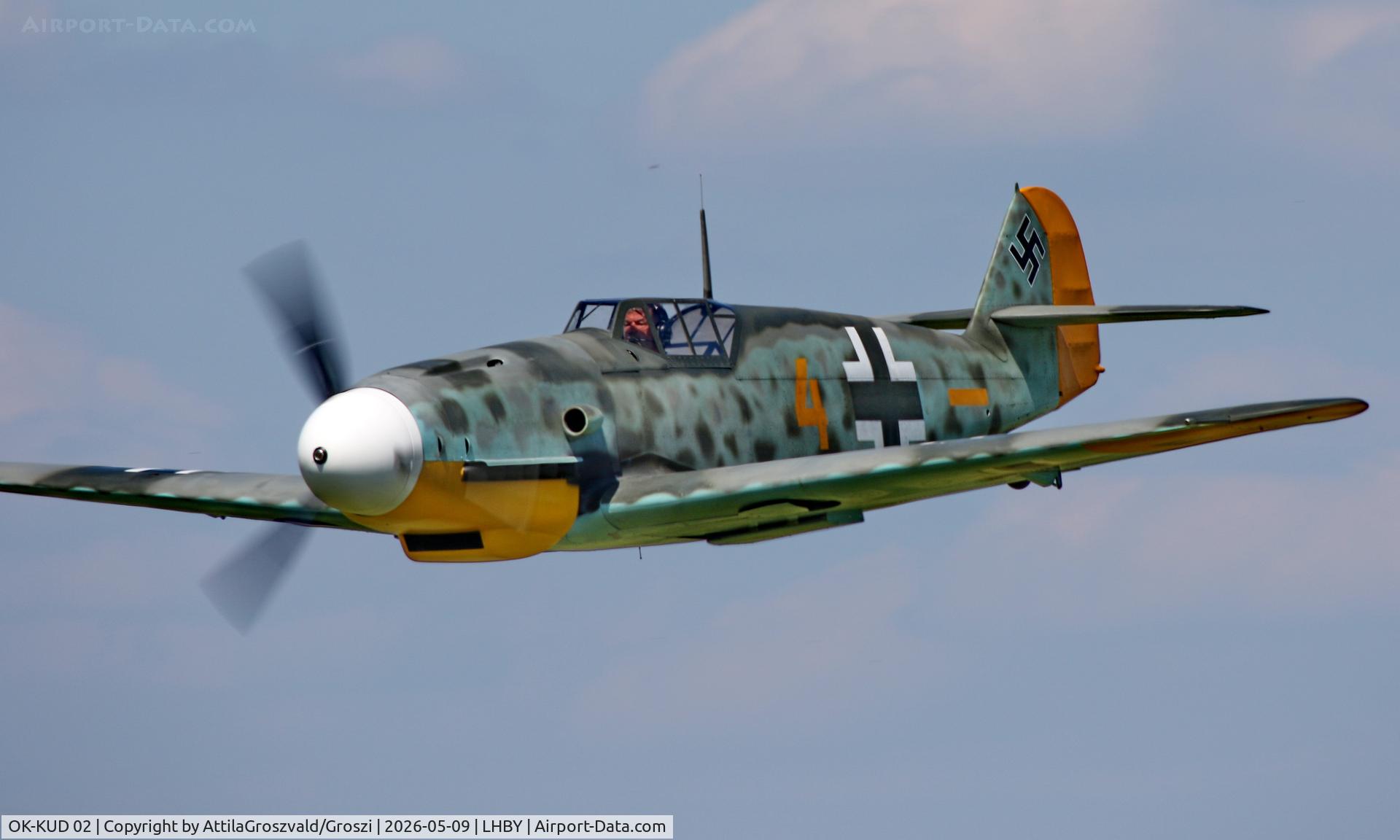 OK-KUD 02, Pavel Kouril Messerschmitt Bf-109 replica, LHBY - Böny Airport, Hungary