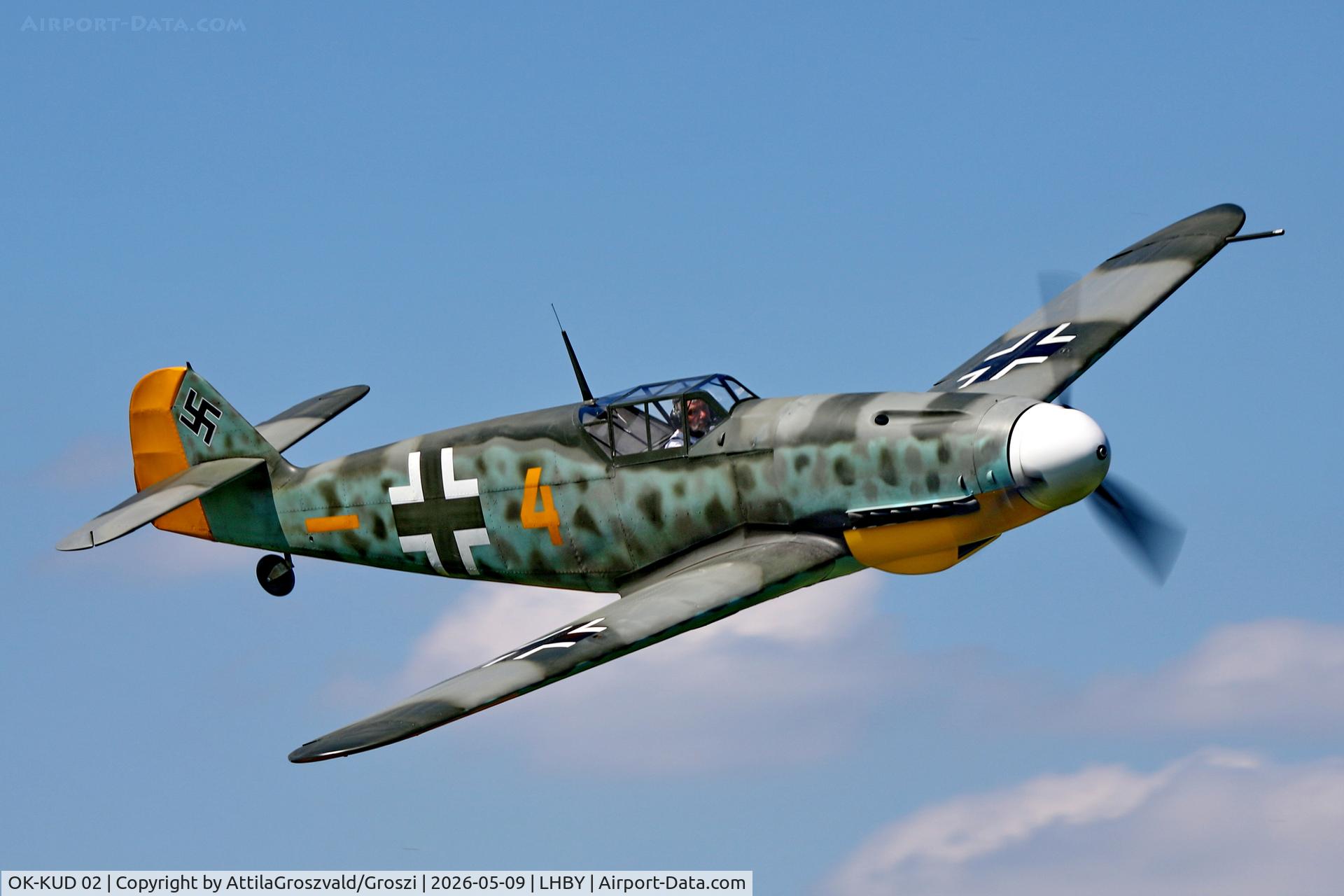 OK-KUD 02, Pavel Kouril Messerschmitt Bf-109 replica, LHBY - Böny Airport, Hungary