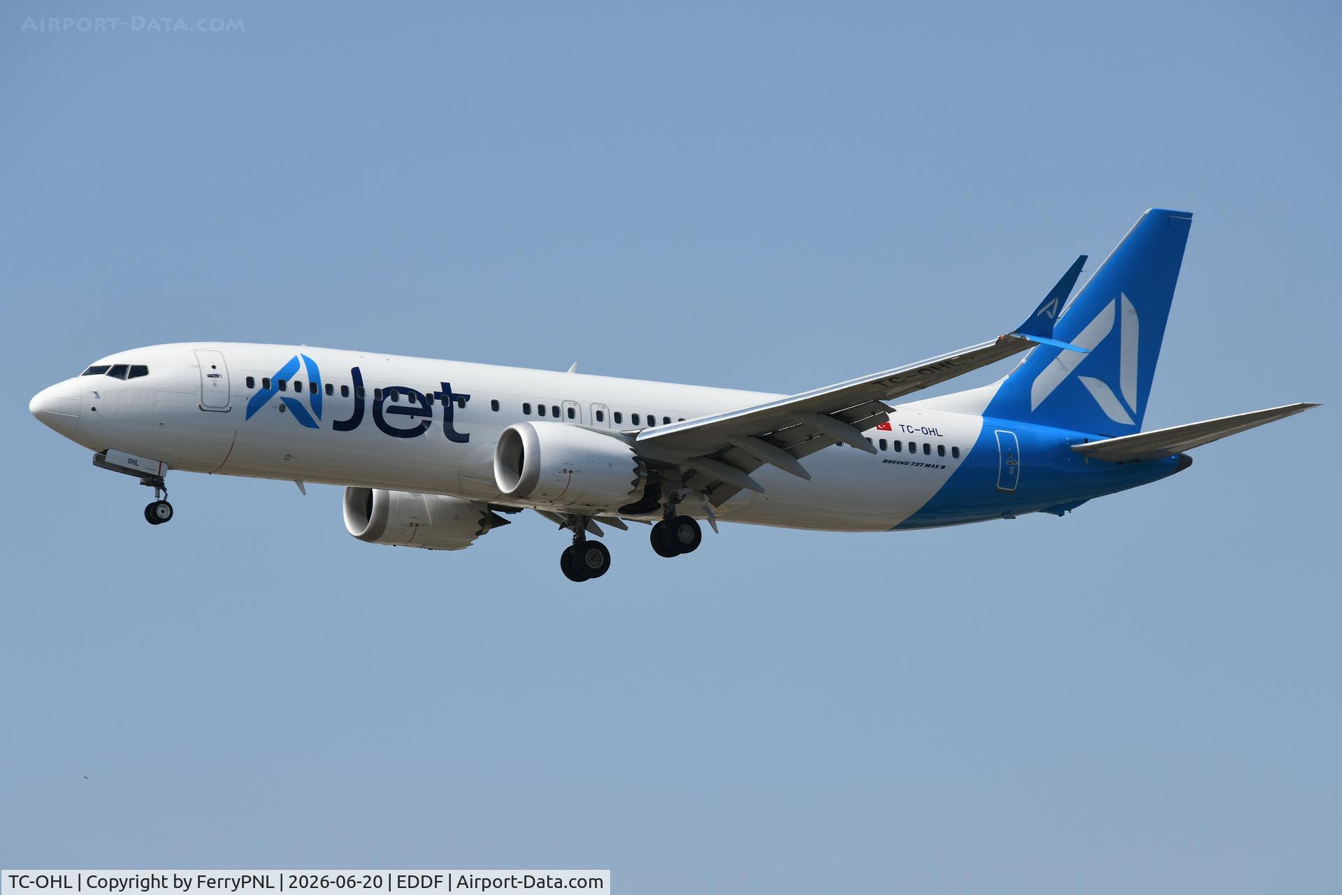 TC-OHL, 2026 Boeing 737-8 MAX, c/n 66759 l/n 9502, AJet B738 Max landing