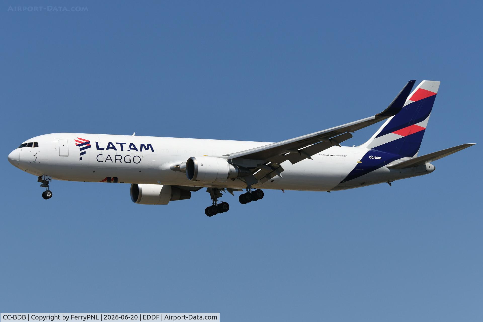 CC-BDB, 2011 Boeing 767-316/ER, c/n 40590 l/n 1014, Latam B763F arriving from BRU