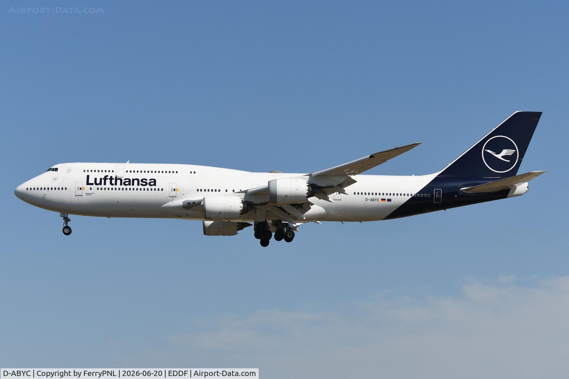 D-ABYC, 2012 Boeing 747-830, c/n 37828 l/n 1451, Lufthansa B748
